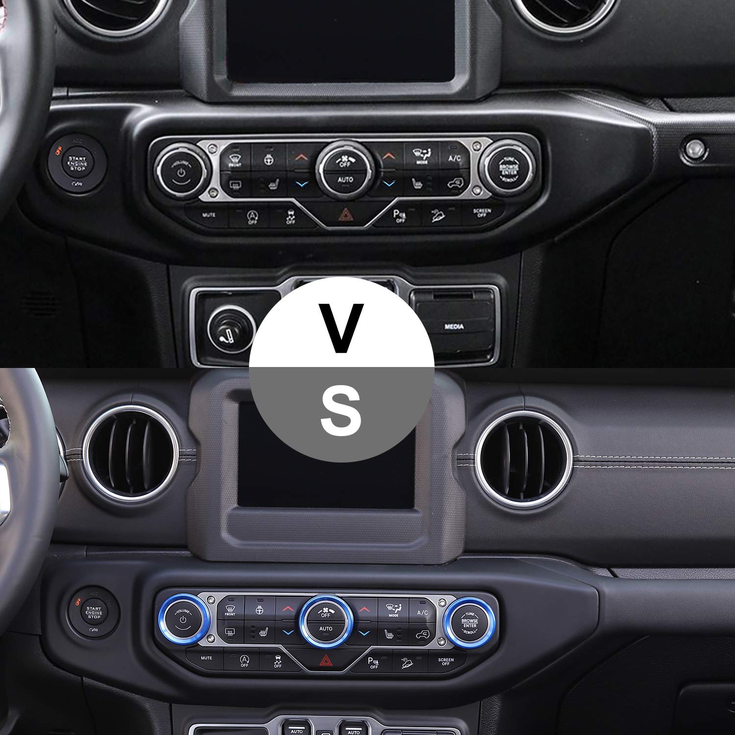 Aluminum A/C Switch Knob Trim Cover For Jeep Wrangler JL JT 2018+ Accessories EA - Foto 8