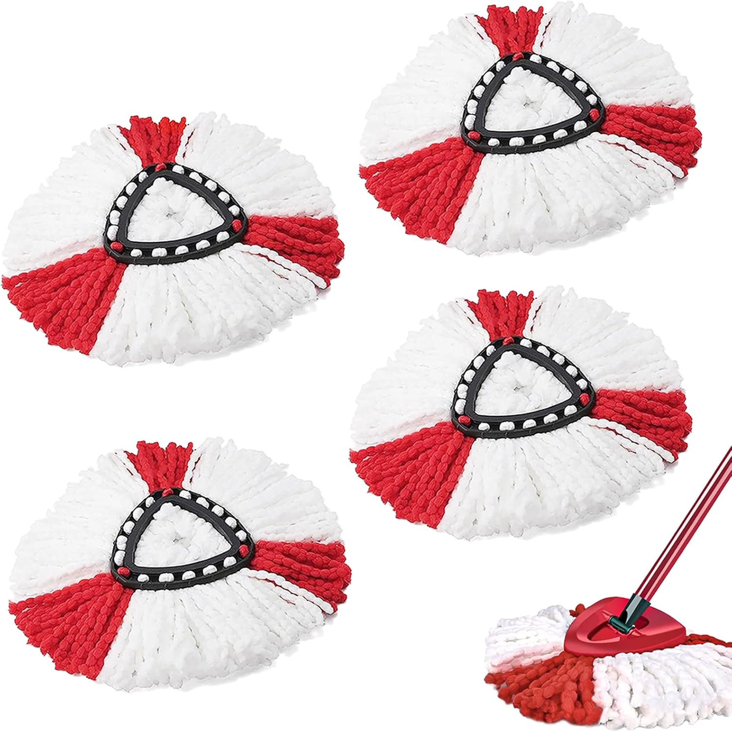 SUPERFA 4Pack Mop Heads Compatible with Vileda Turbo Mop Replacement