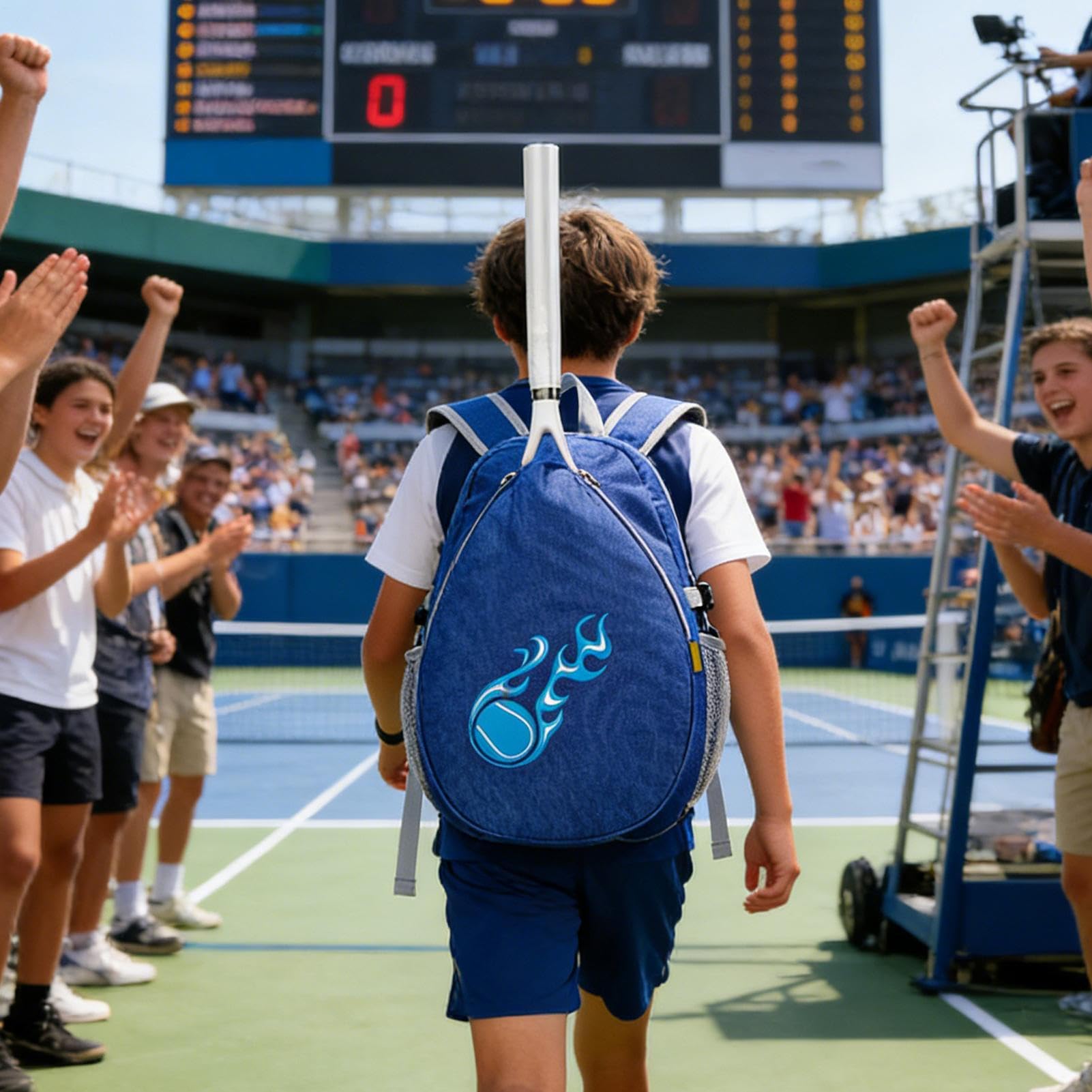 Borsa da tennis per bambini, zaino per racchette da pickleball, borsa sportiva di grande capacità con tessuto robusto, attrezzatura sportiva con facile conservazione, attrezzatura da allenamento