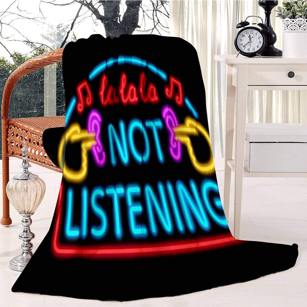 LaLaLa Bed Blanket Plush Velvet Soft Warm Blanket Lightweight Microfiber Cozy Blanket Christmas Blanket for Bed Couch Chair Sofa, 130x150cm