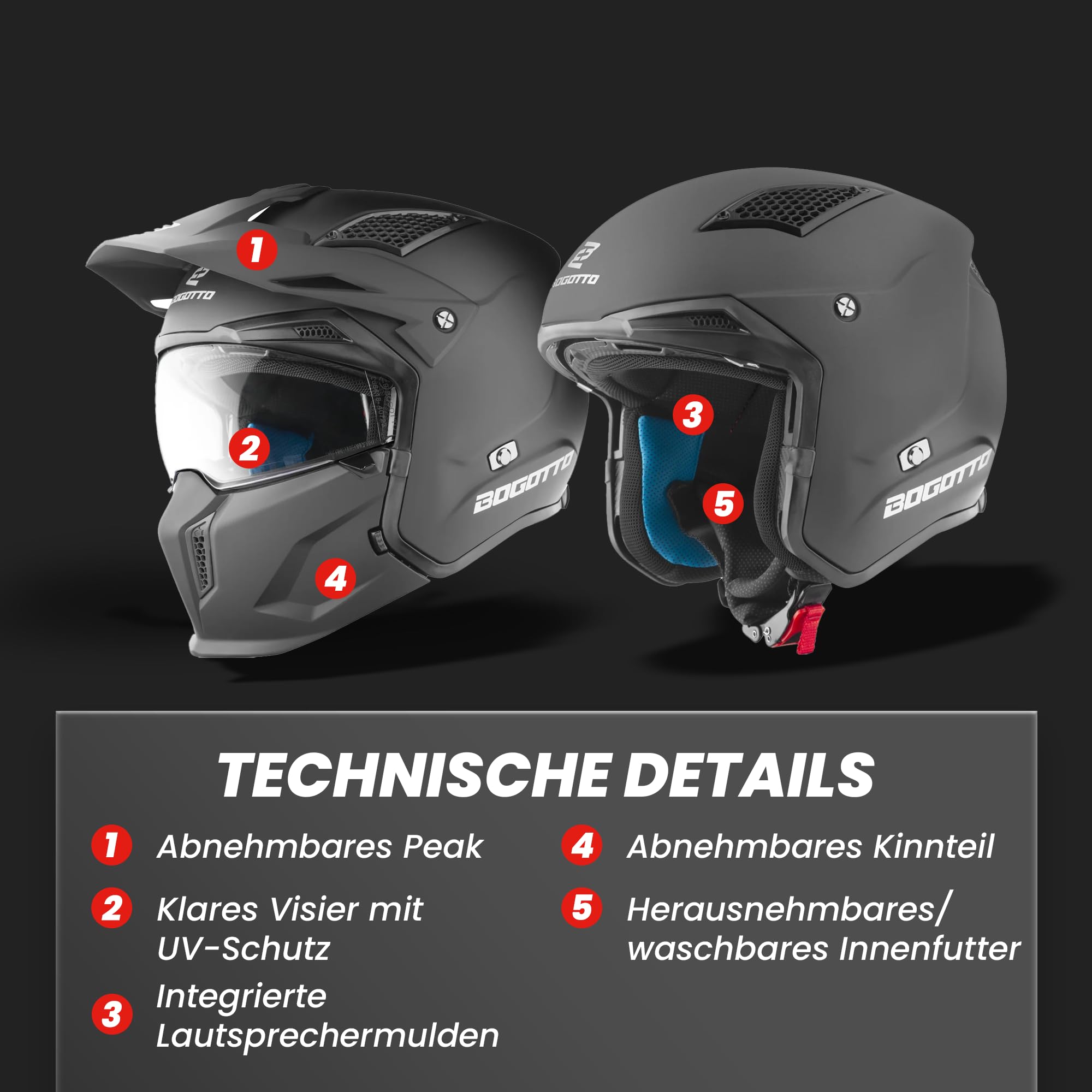 Bogotto Radic 22.06 Helm, grün matt, S | Leicht zu wechseln