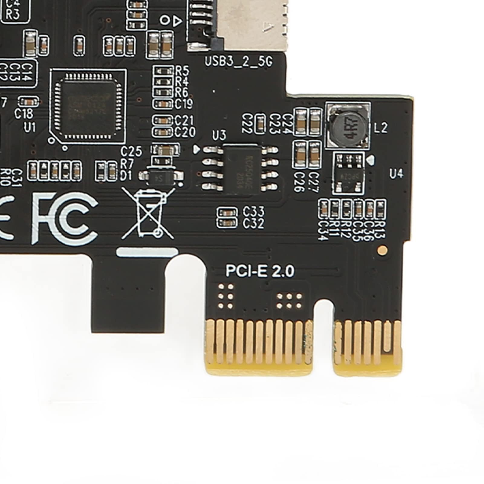 Carte D'extension PCI E vers USB 3.2, Carte Riser de Connecteur de Panneau Avant avec Interface USB3.2 Gen1 USB3.2 Gen1 Type E 20 Broches, clé USB3.2 Gen1 5 Gbps A Adaptée pour Le