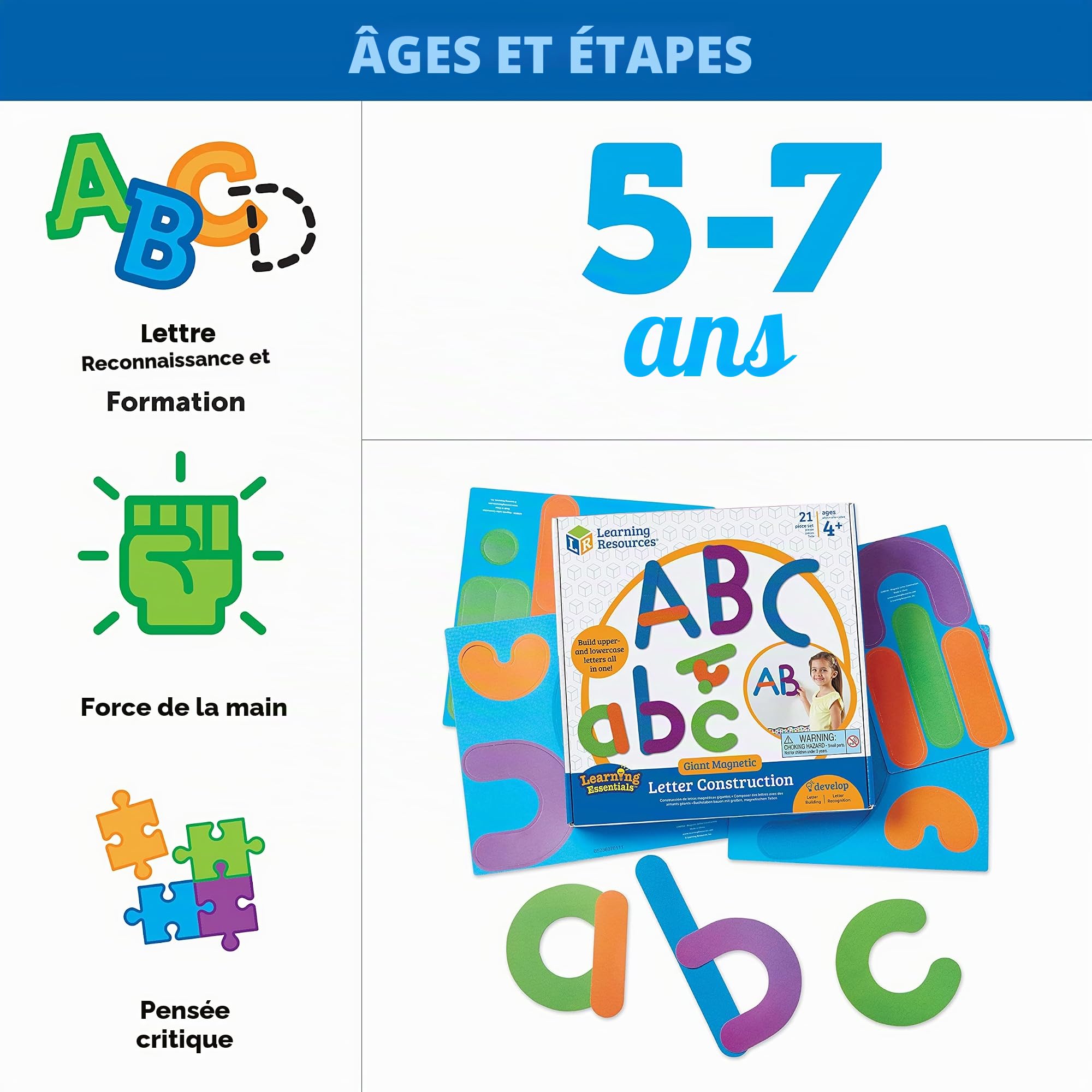 Learning Resources Kit De Démonstration Aimanté De Construction De Lettres De -