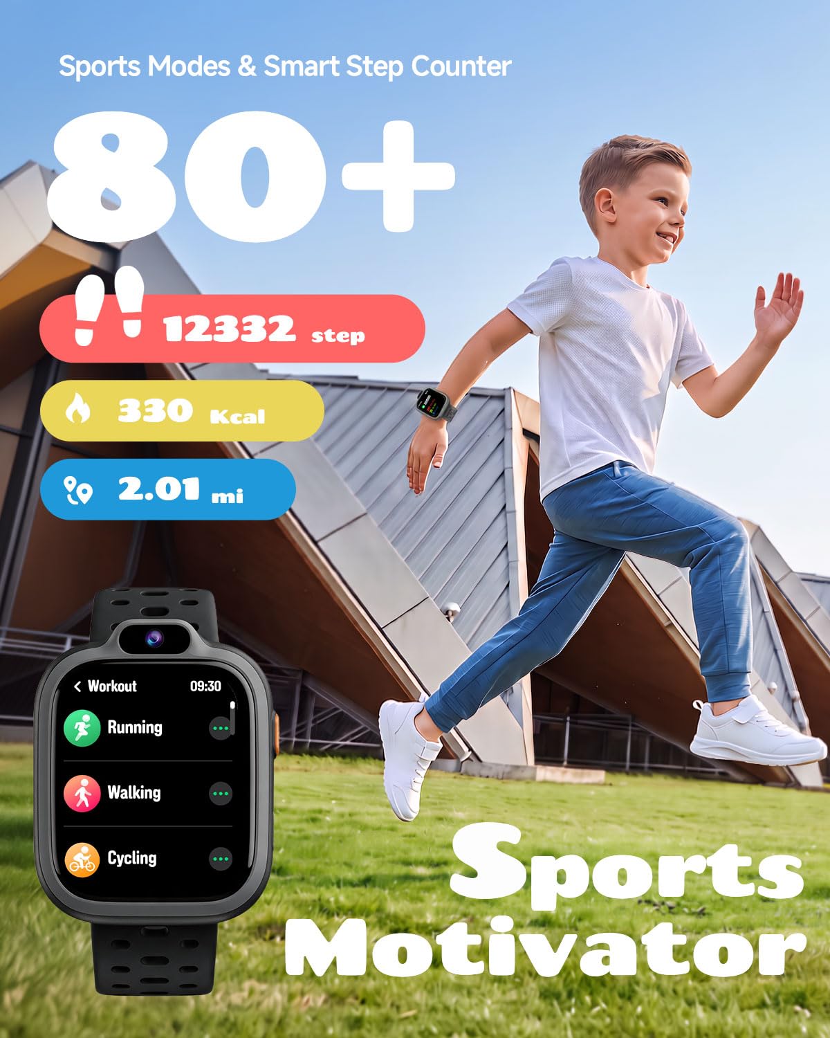 BIGGERFIVE Inteligentny zegarek bez aplikacji, zegarek fitness tracker