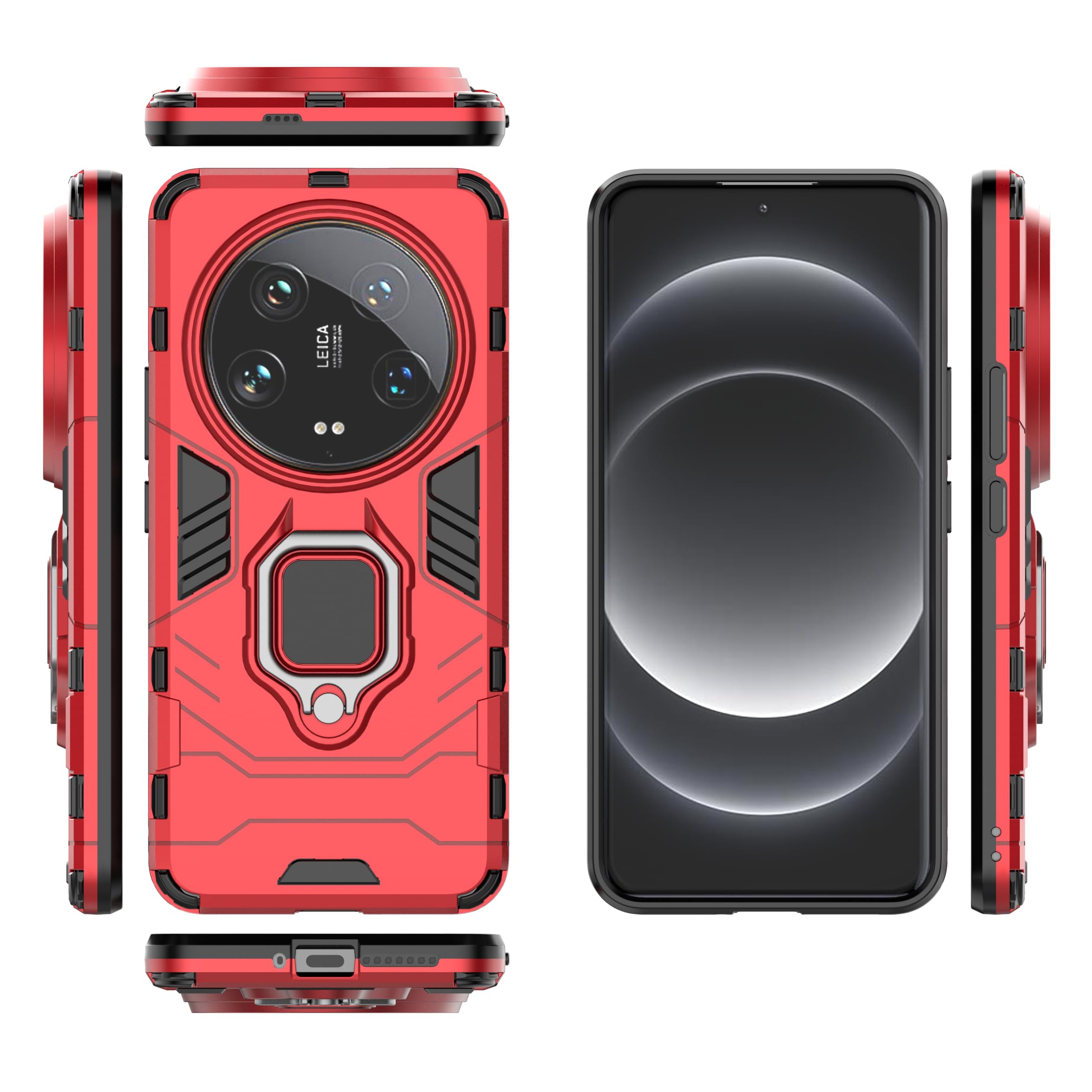 Cover per Xiaomi 14, Supporto Anello Rotante a 360 Gradi, Cover
