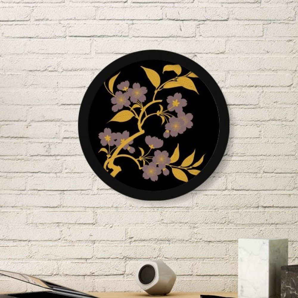 Peinture culture japonaise fleur ronde pour embellir un mur blanc sans travaux