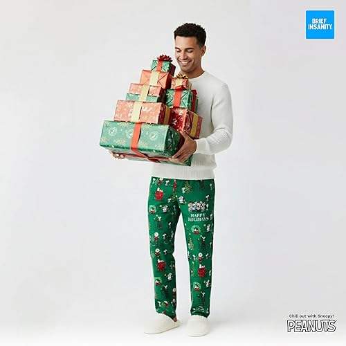 Miniatura 3 de BRIEF INSANITY Snoopy - Pantalones de pijama unisex para descansar, ajuste holgado, ultra suaves, ropa de vacaciones, pantalones de dormir Snoopy