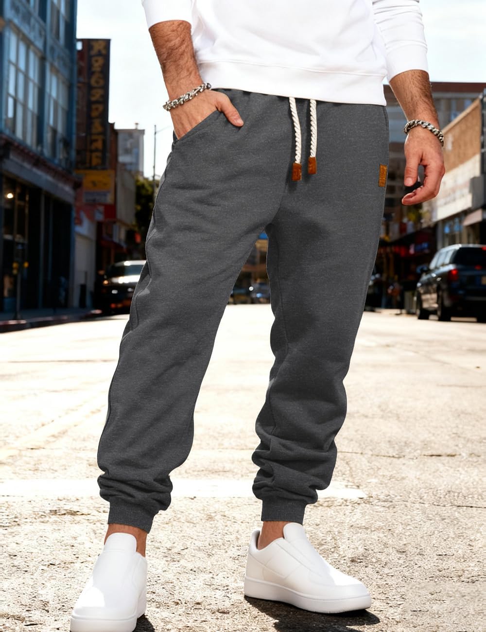 Mens Sweatpants Pants Joggers Stretch Casual Sweatpants for Men Lounge Athletic Pants Drawstring Pants with Pockets