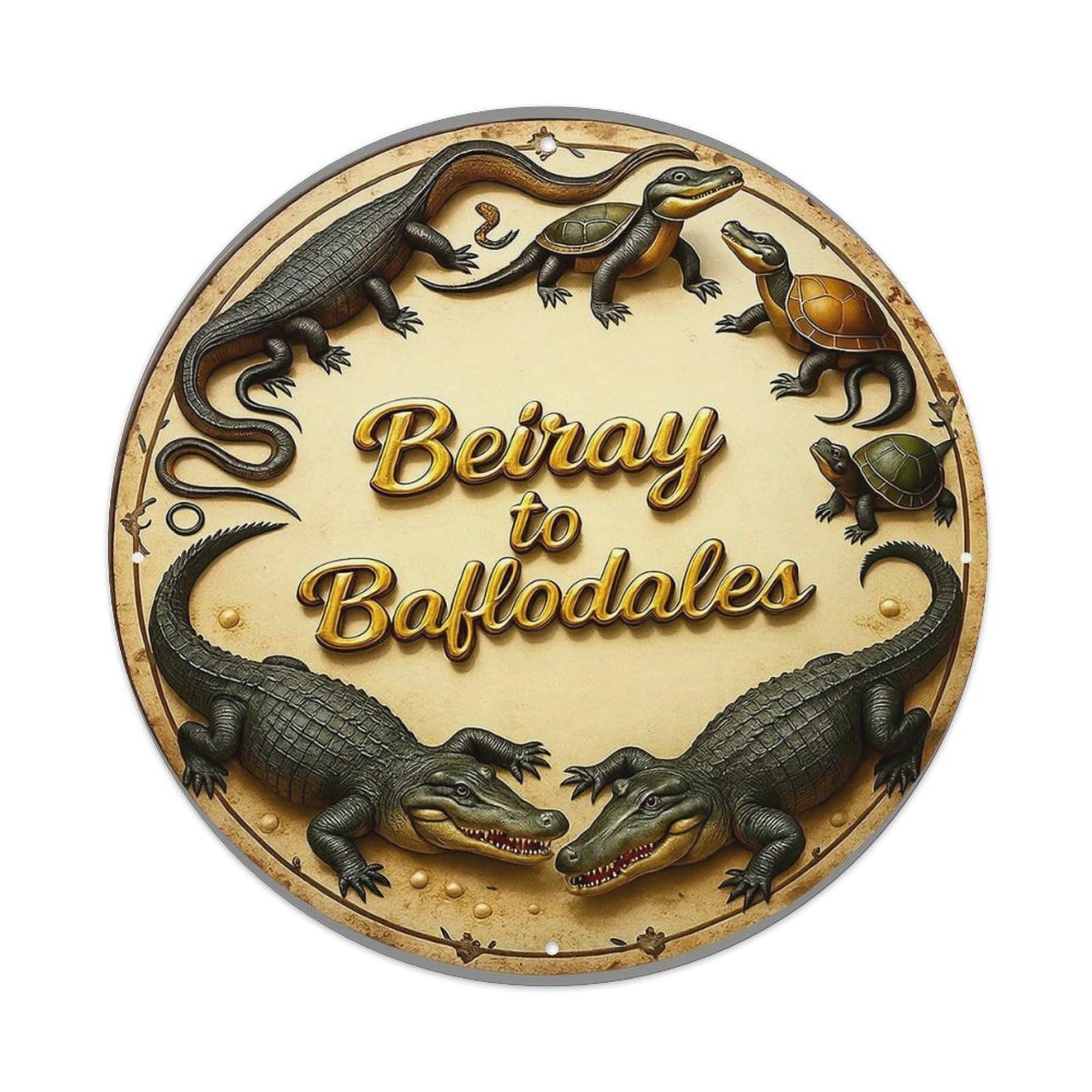 Beiray To Bafflodales Emblem Design Tin Sign Metal Poster Vintage Metal Signs for Home Man Cave Bar Cafe Kitchen laundry room Wall Decorations 8x8 inches