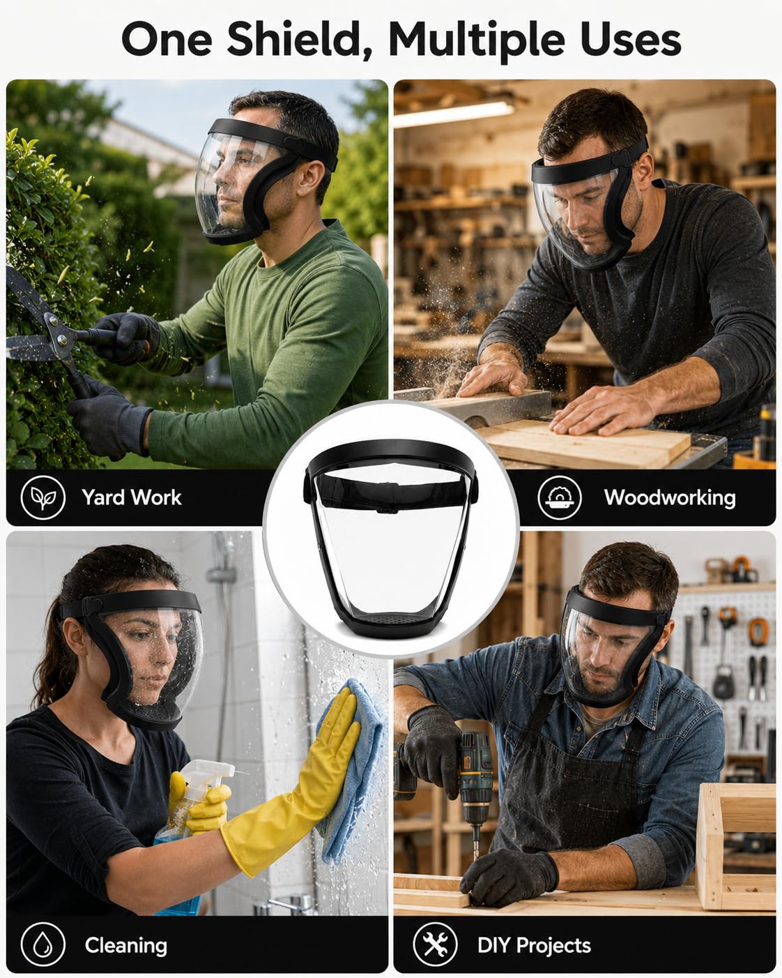 Full Face Shield 2 Pack - Protect Your Face! -2