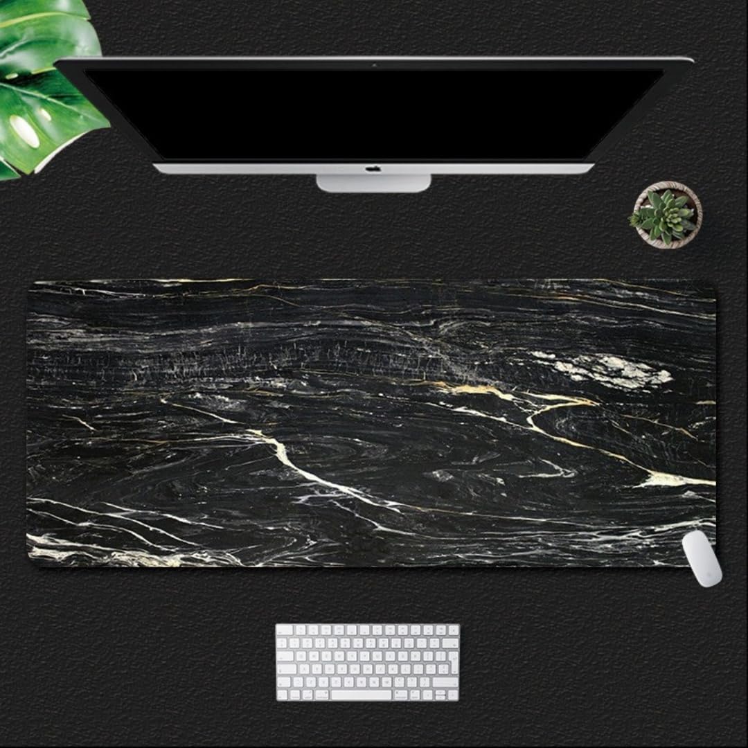 Tapis de bureau texture naturelle et base caoutchouc stable - 8