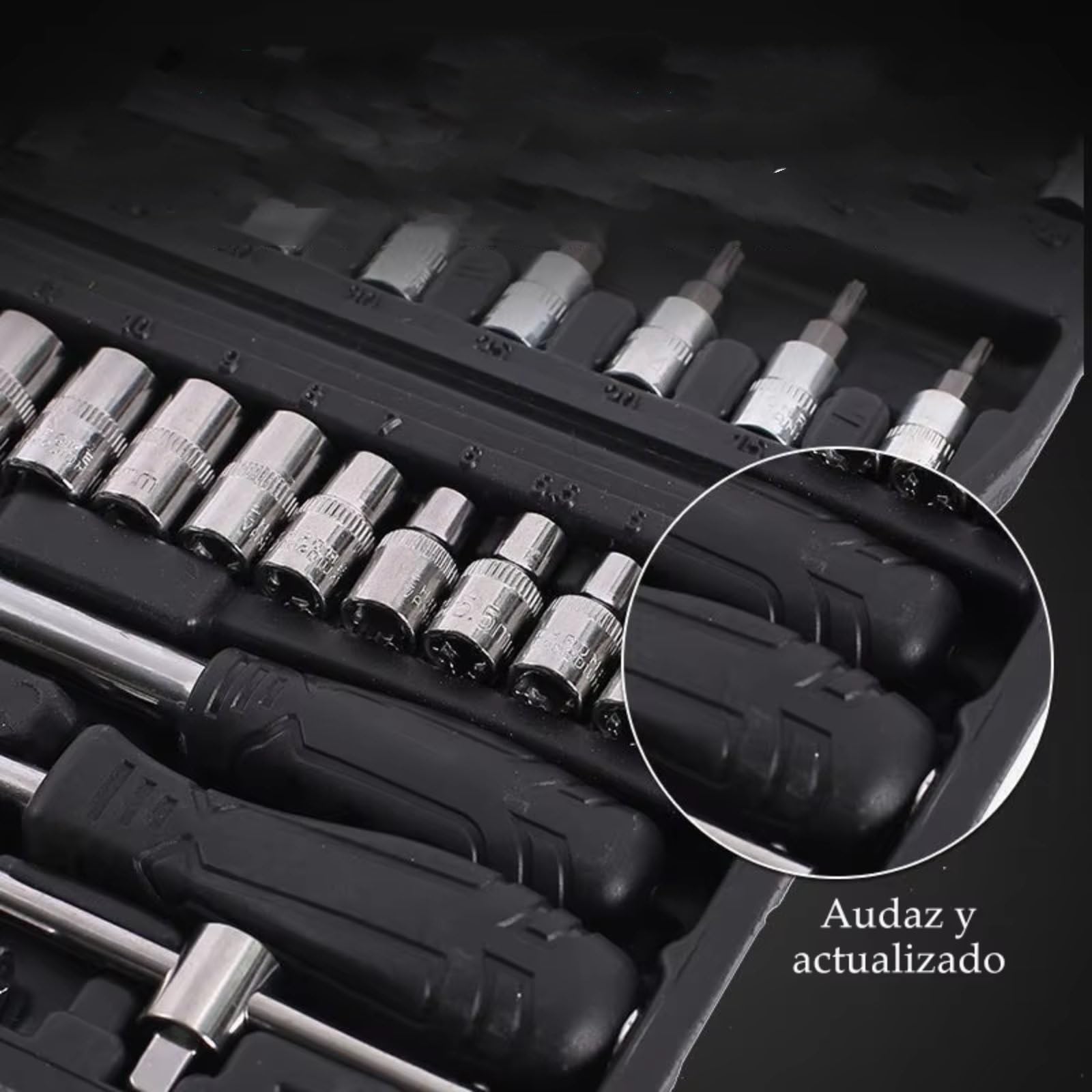 Set utensili professionali Kit Di Strumenti Di Riparazione Auto Da 46 Pezzi Combinazione Di Set Prese Per Cacciavite Con Chiave Dinamometrica A Cricchetto Per Bicicletta E Auto