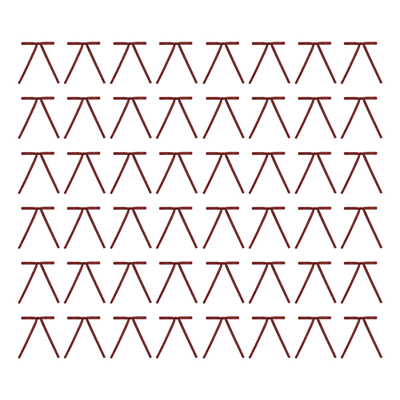 Buxuaaaa 48Pcs Sparkling Velvety Bowknot Ornament for Door Wall Staircase Display Wedding Decoration Christmas Tree Embellishment Party Decoration