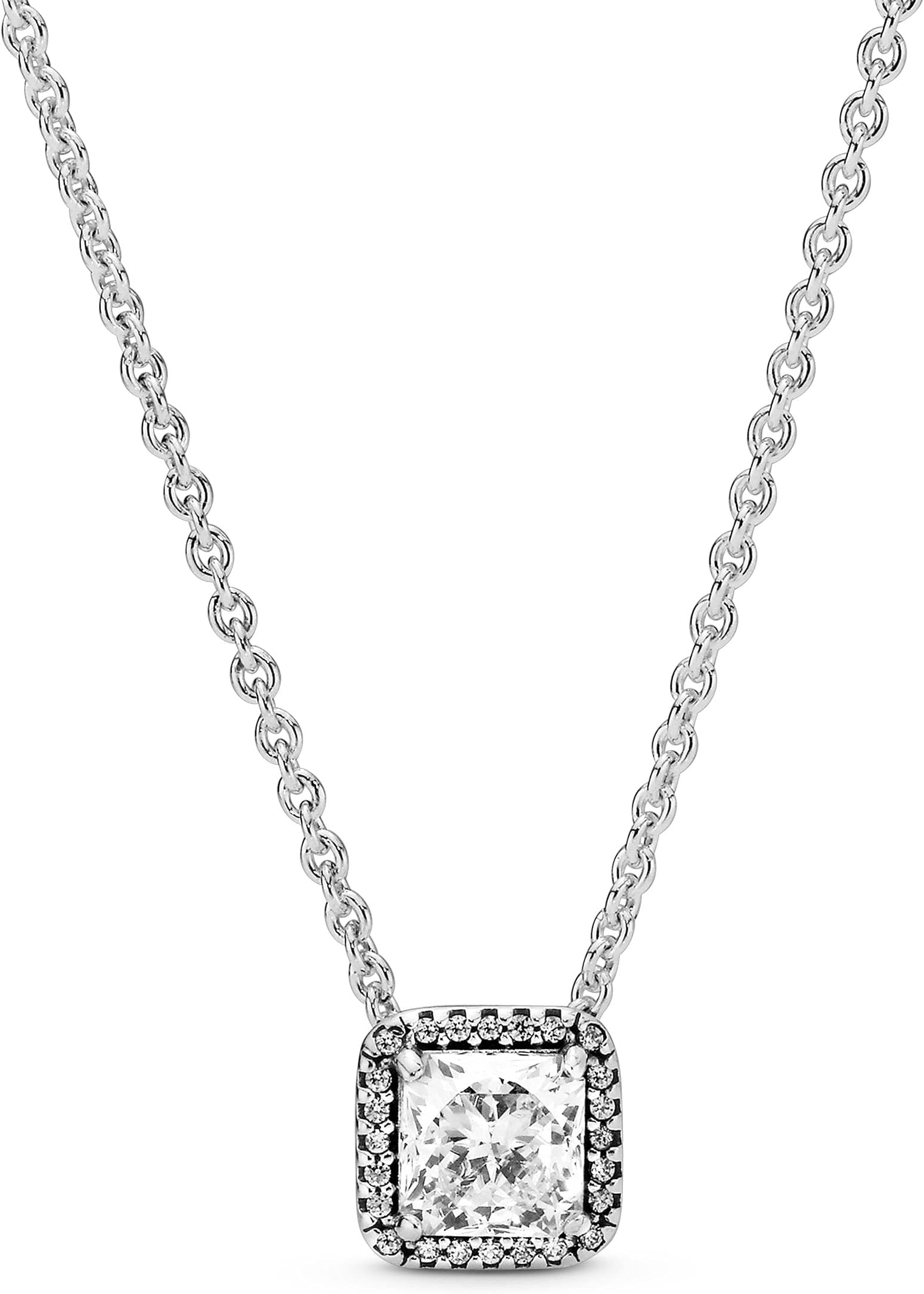 Timeless Elegance Necklace, Clear CZ 396241CZ-45 Centimeters 17.7 Inches