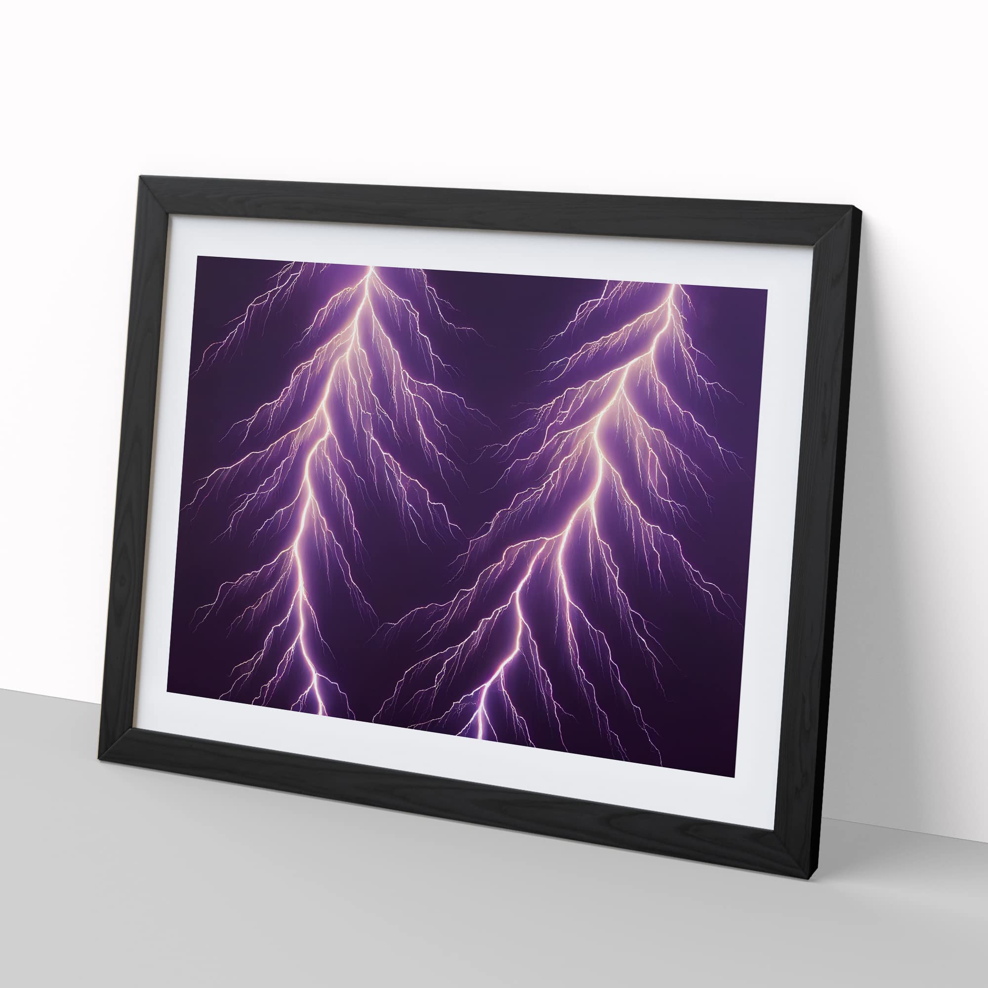 Enticing Lightning Bolts Vol.2 Framed Print, Black, A3 (46 x 34 cm) - Image 2