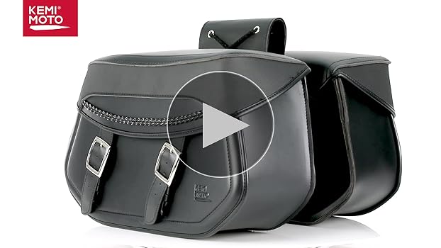 Amazon.com: KEMIMOTO Synthetic Leather Motorcycle Saddlebags