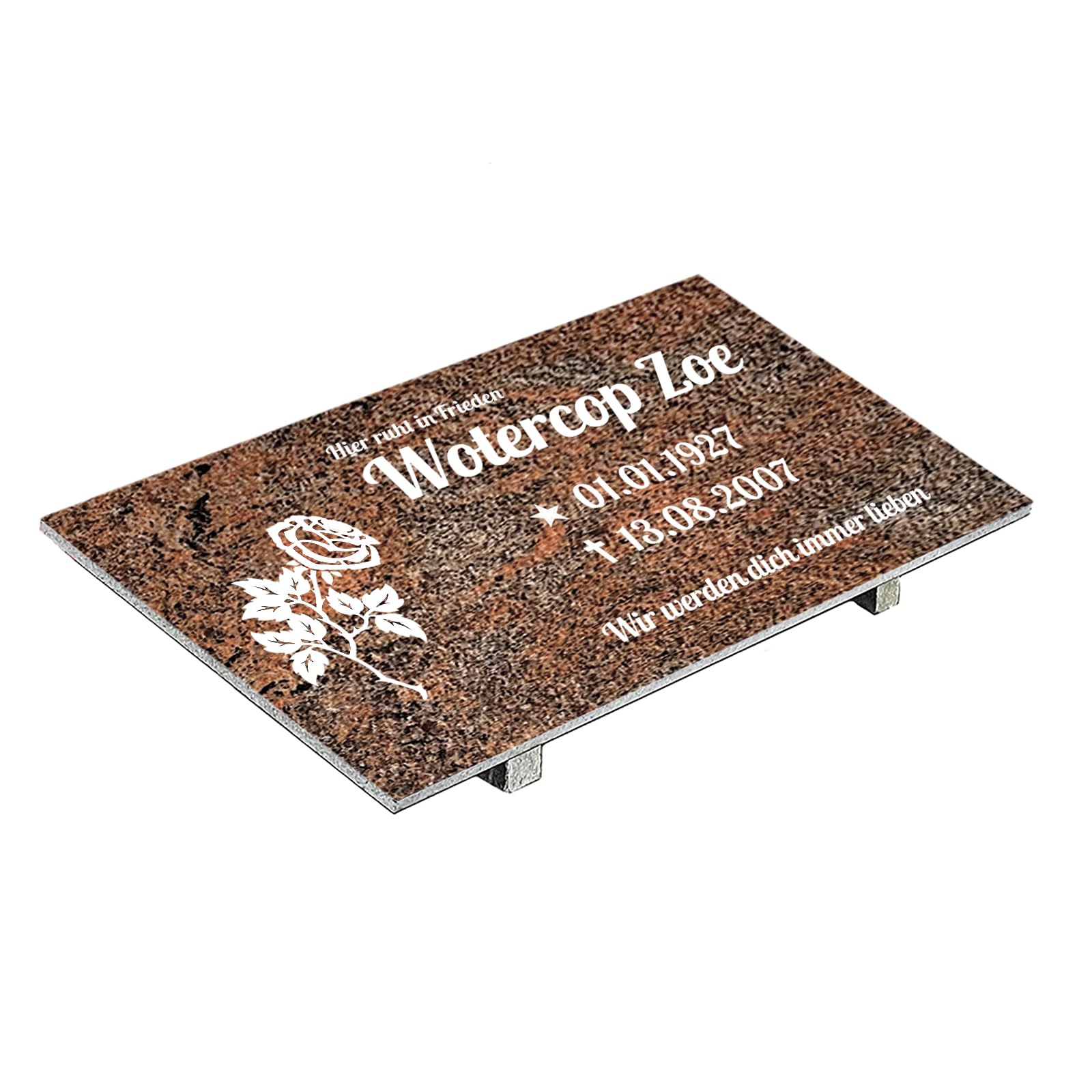 Grabplatte mit Inschrift GRANIT, personalisierbar Gedenktafel für Urnengrab, Grabstein für 1-2 Pers., N10 Grabplatte mit Inschrift GRANIT, personalisierbar Gedenktafel für Urnengrab, Grabstein für 1-2 Pers., N10
