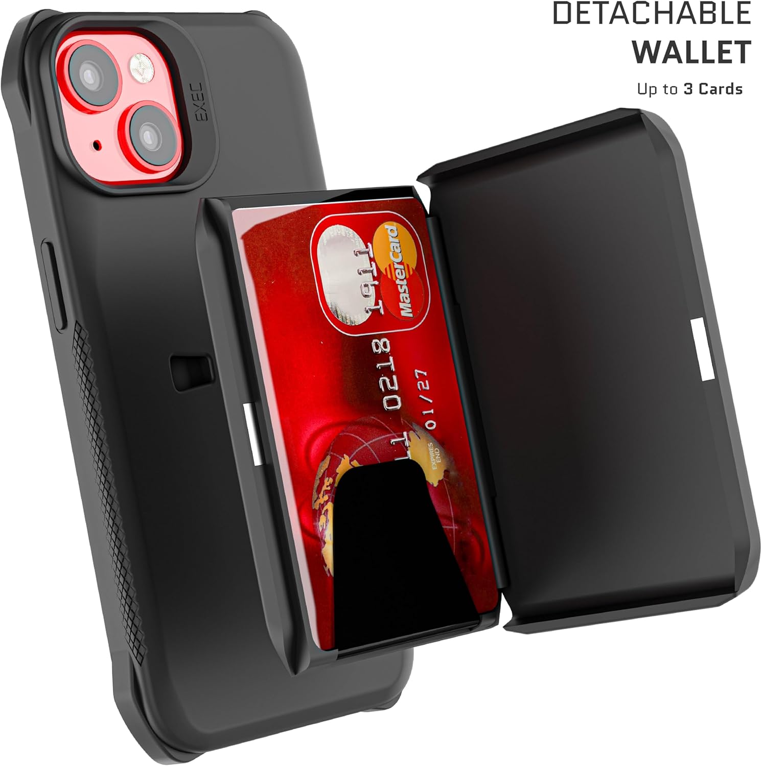 Ghostek EXEC Apple iPhone 14 Case Wallet with MagSafe Magnetic Credit Card Holder Supports Mag Safe Accessories, Chargers and Car Mounts Premium Phone Covers Designed for 2022 iPhone 14 (6.1") (Black)