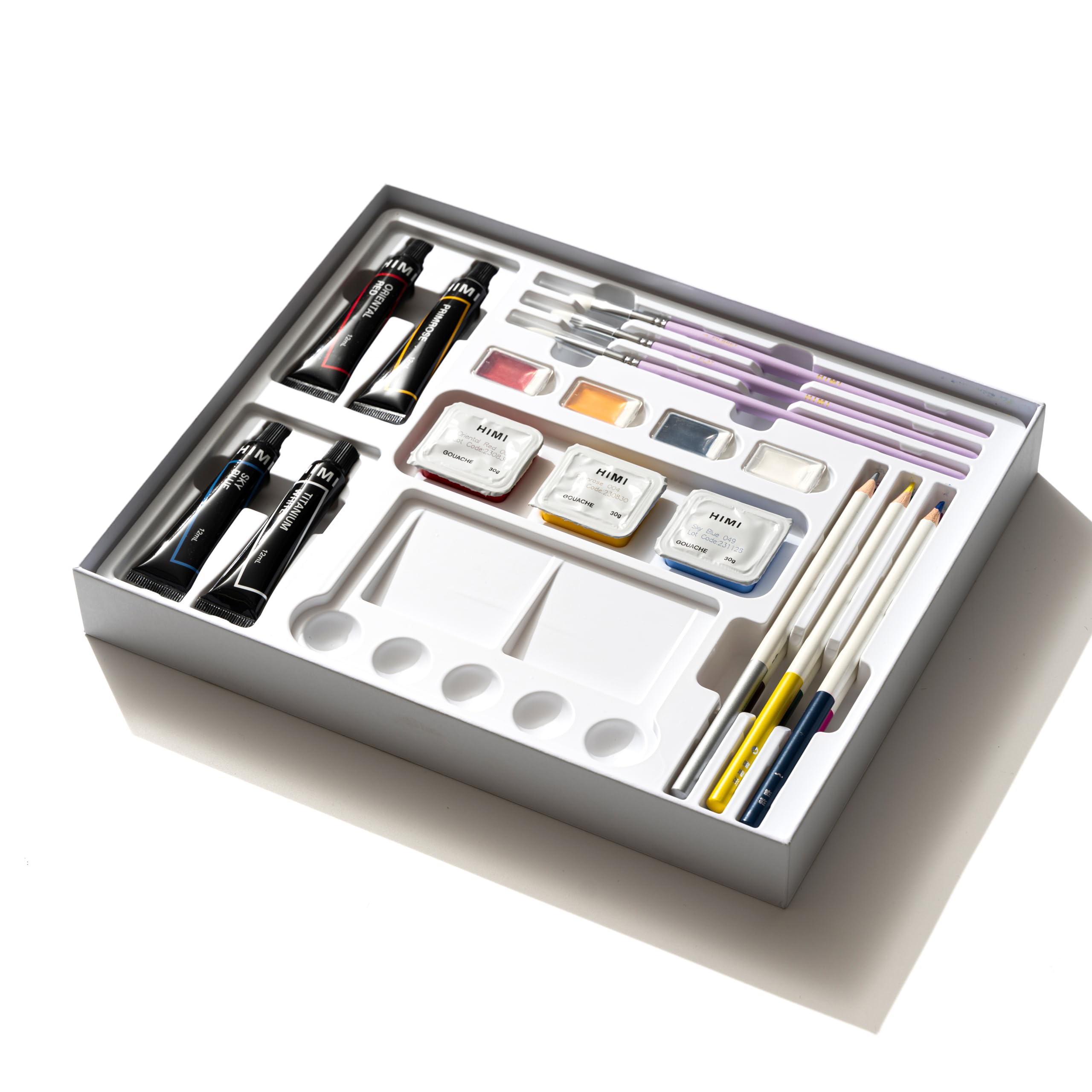 HIMI Juego de pintura gouache - 8 PCS para acrílico, óleo, acuarela, cara y cuerpo gouache buen regalo amantes del arte adultos
