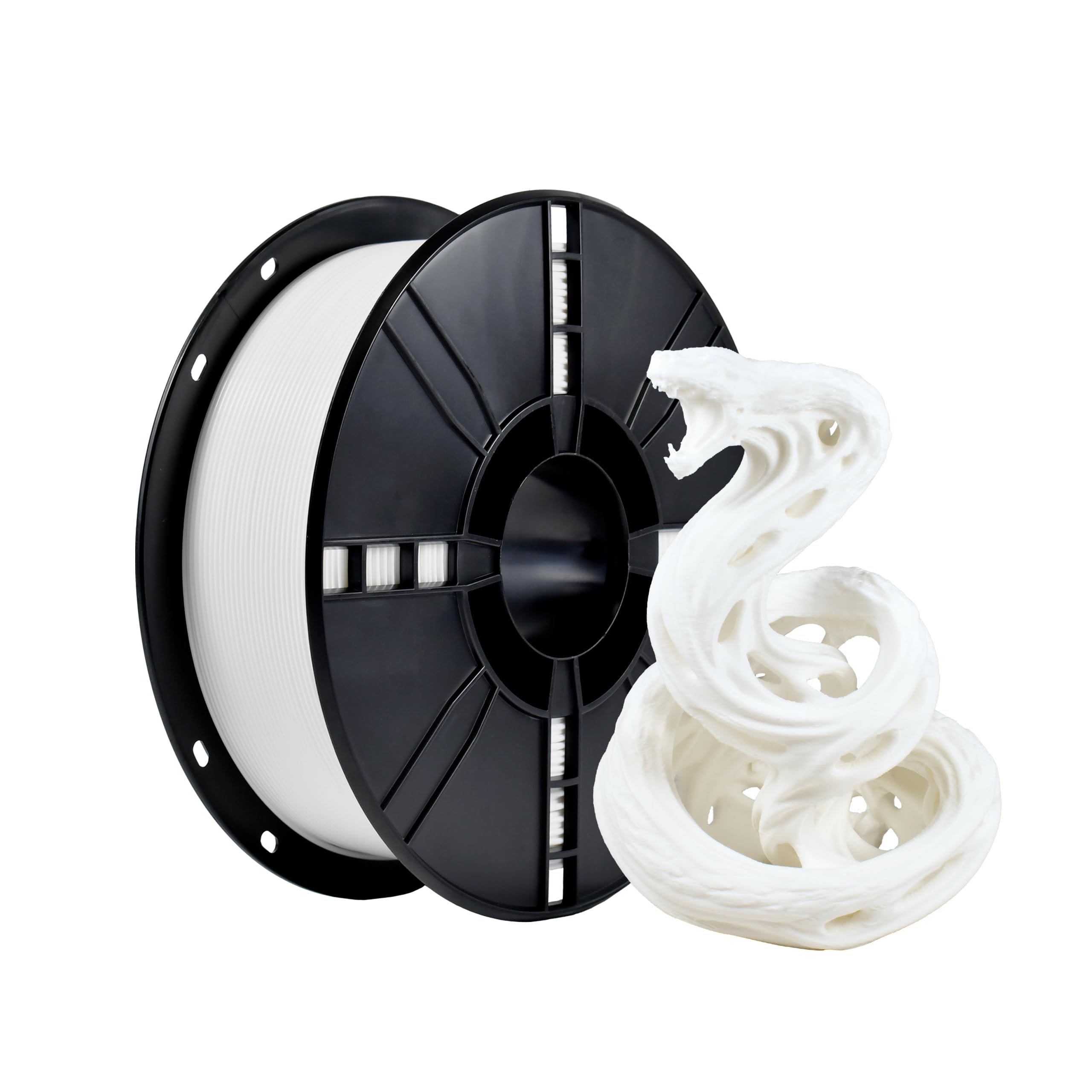 iBOSS PLA Plus (PLA+) 3D Printer Filament 1.75mm,1kg Spool (2.2lbs) Toughness Enhanced 3D Printing Filament,Dimensional Accuracy +/- 0.02mm,1.75mm PLA Plus Filament,Fit Most FDM Printer(White)