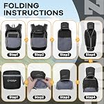 ZOMAKE Small Hiking Backpack for Women Men,10L Lightweight Packable Backpack Travel Foldable Day Pack for Outdoor Sports(Black A2)