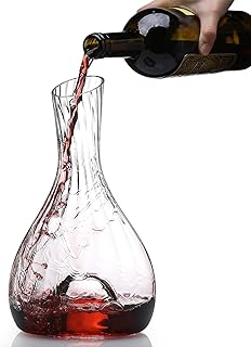 Wine Decanter, 1900ml /64.2oz Red Wine Decanter, Hand Blown Lead-Free Cr...
