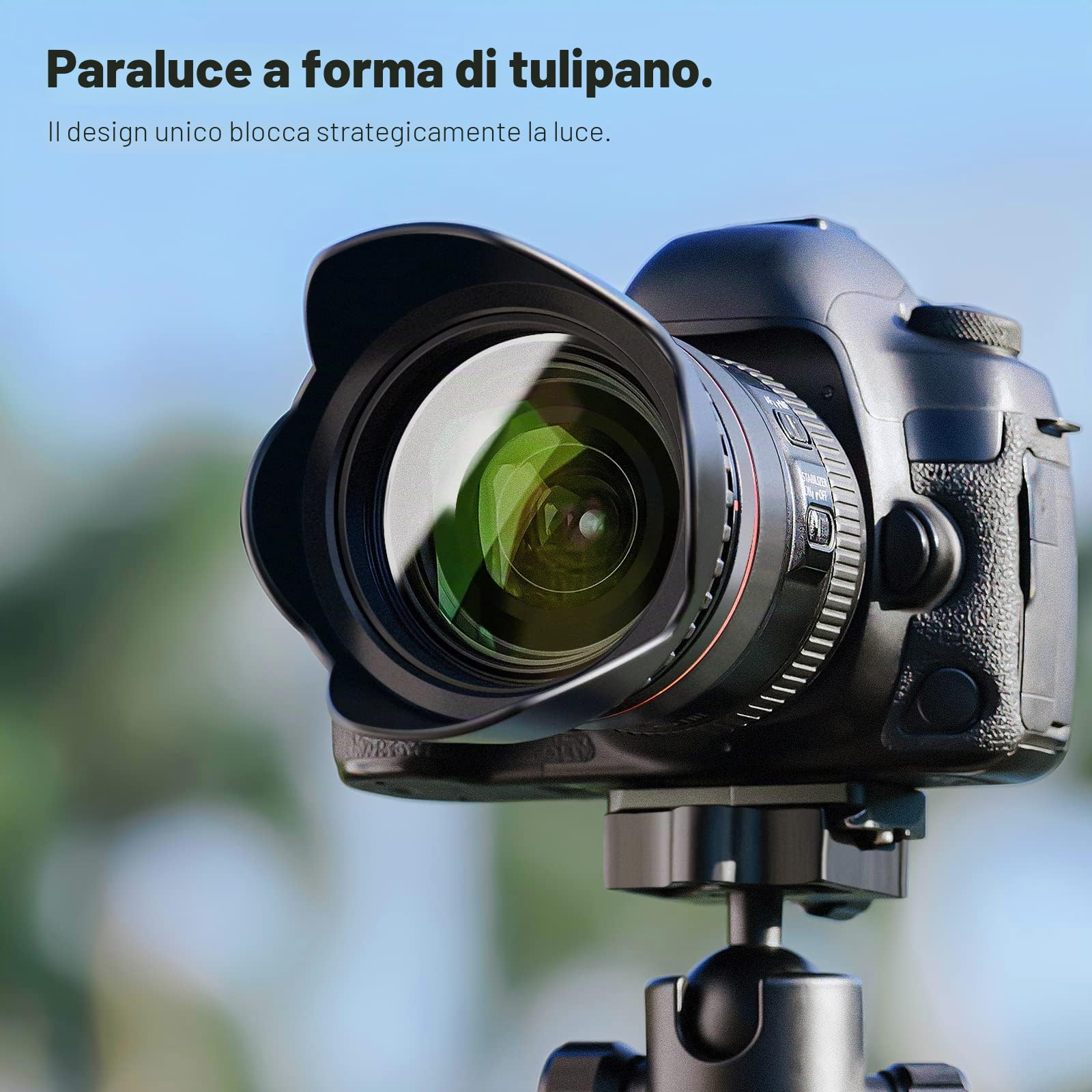 NEEWER 67mm ND2 ND4 ND8 UV CPL FLD Kit di filtri e accessori per lenti con copriobiettivo a scatto, paraluce a forma di tulipano, paraluce pieghevole, custodia per filtri