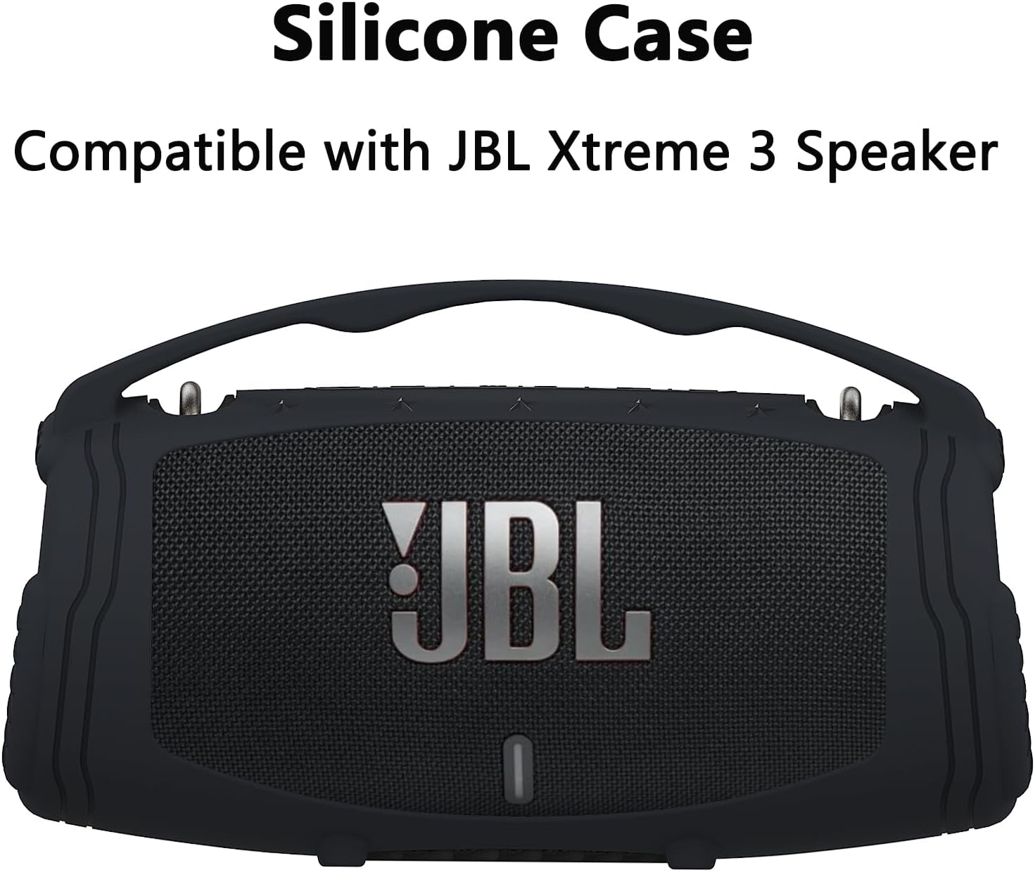 Silicone Cover Case Compatible with JBL Xtreme 3 Portable Bluetooth Speaker, Soft Skin Sleeve for JBL Xtreme 3 Bluetooth Speaker(Black Case) - Image 2