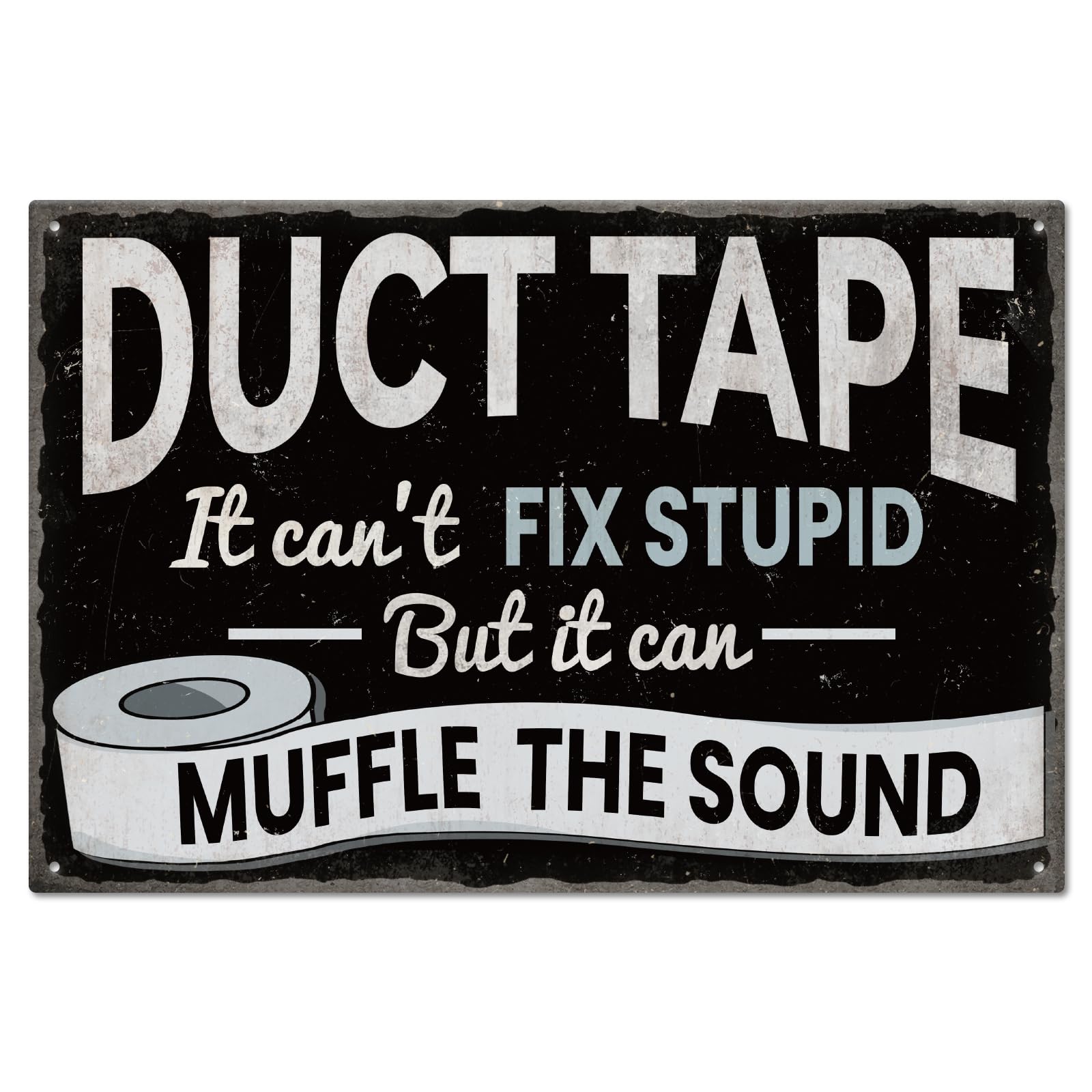 Funny Duct Tape Vintage Metal Tin Sign 12x17 Inch