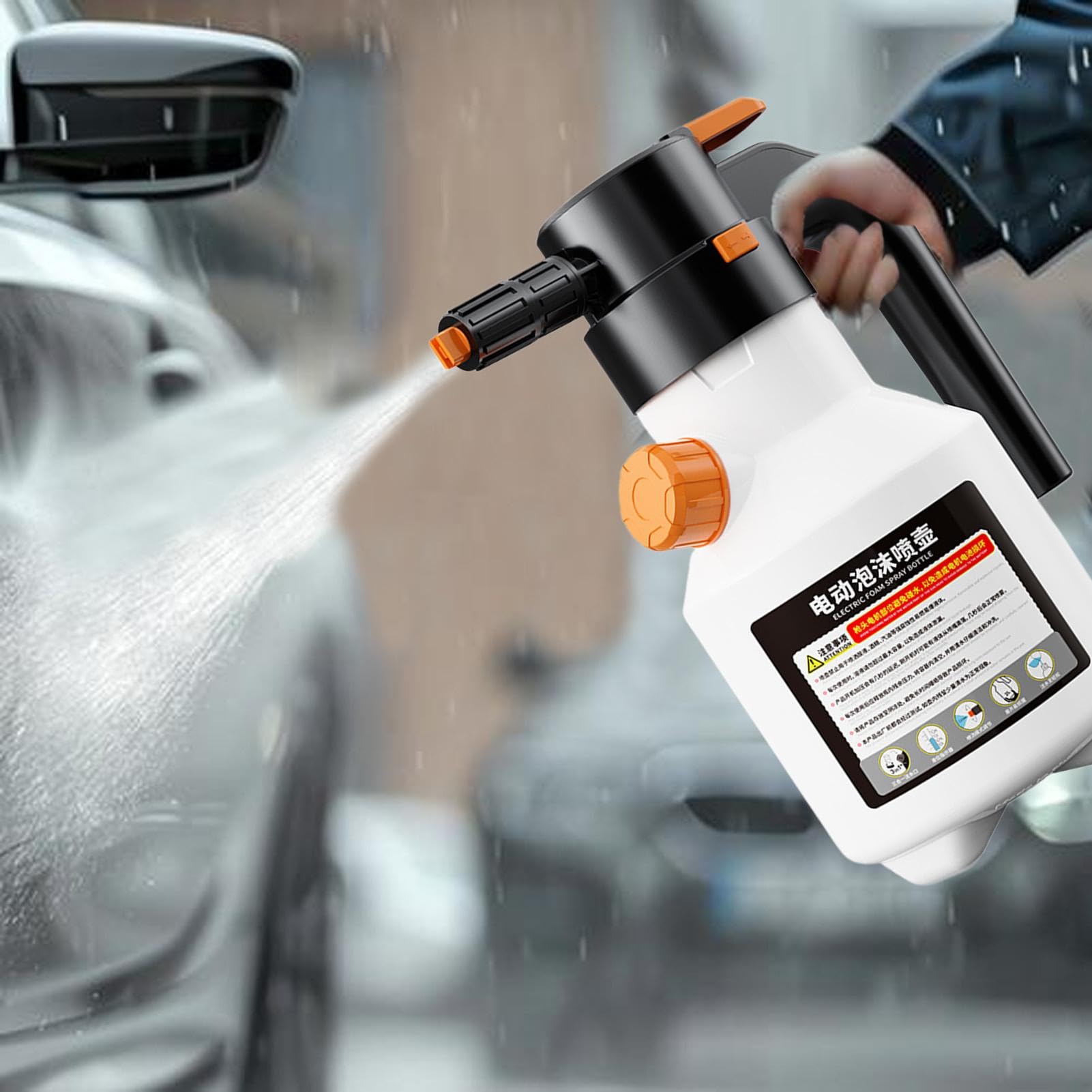 Electric Foam Sprayer, bezprzewodowy spray do mycia samochodu, spray do mycia pianki, spray do mycia samochodu, spray z pianką, spray do mycia w pianie, 1,5 lit. Sprayer z pianki, powerful Foam