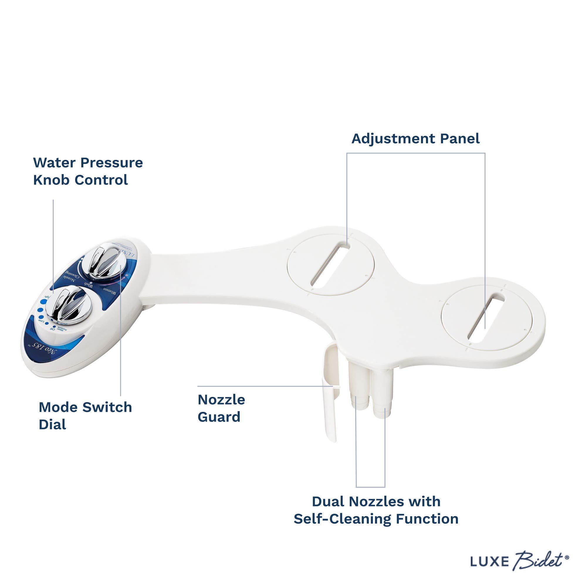LUXE Bidet Neo 185 (Elite) NonElectric Bidet Toilet Attachment w/Self