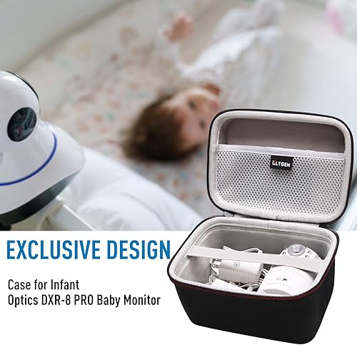 Vista 12 de L LTGEM Funda de viaje para monitor de bebé ANMEATE/Infant Optics DXR-8 PRO/UKSUP/bonoch Baby Monitor - Bolsa de almacenamiento protectora dura