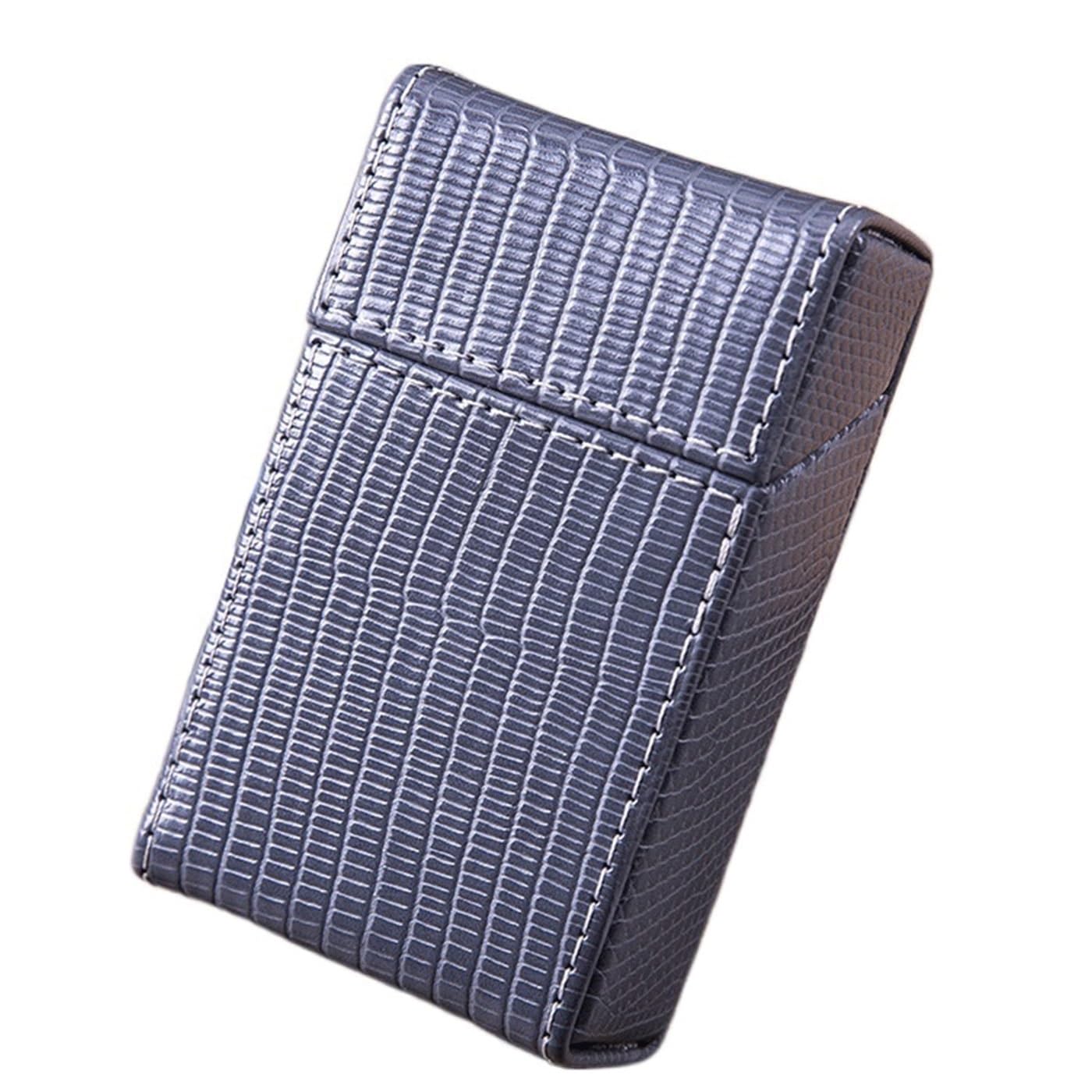 Portasigarette In Pelle Uomo Con Porta Accendino: Custodia Classica Da 20 Sigarette, Regalo Uomo Elegante