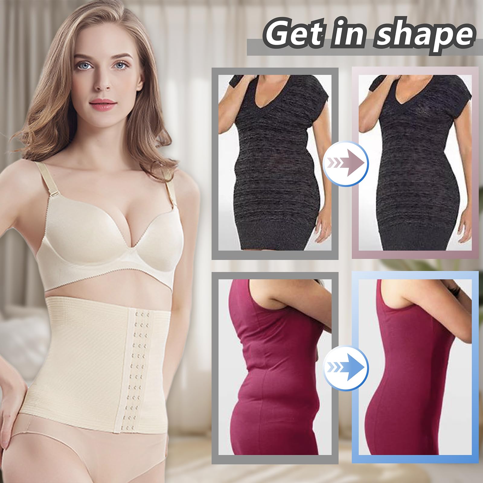 Faja Reductora Mujer Adelgazante,Fajas Colombianas,Aplicable a Postparto y Reductoras,Faja Postparto recuperación Abdominal,Cinturilla Reductora Mujer