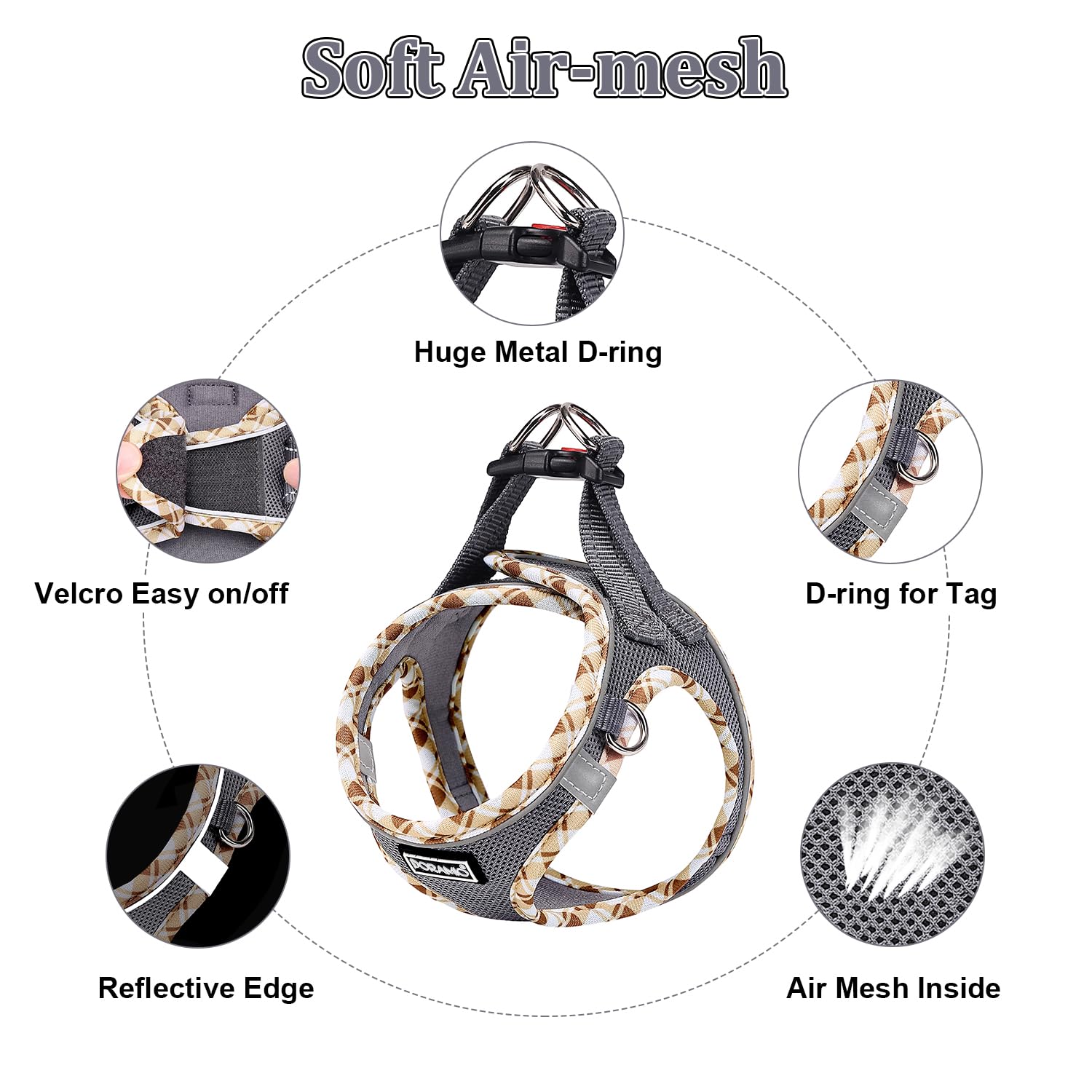 DORAMIO Step-in Dog Harness and Leash Set - Image 3