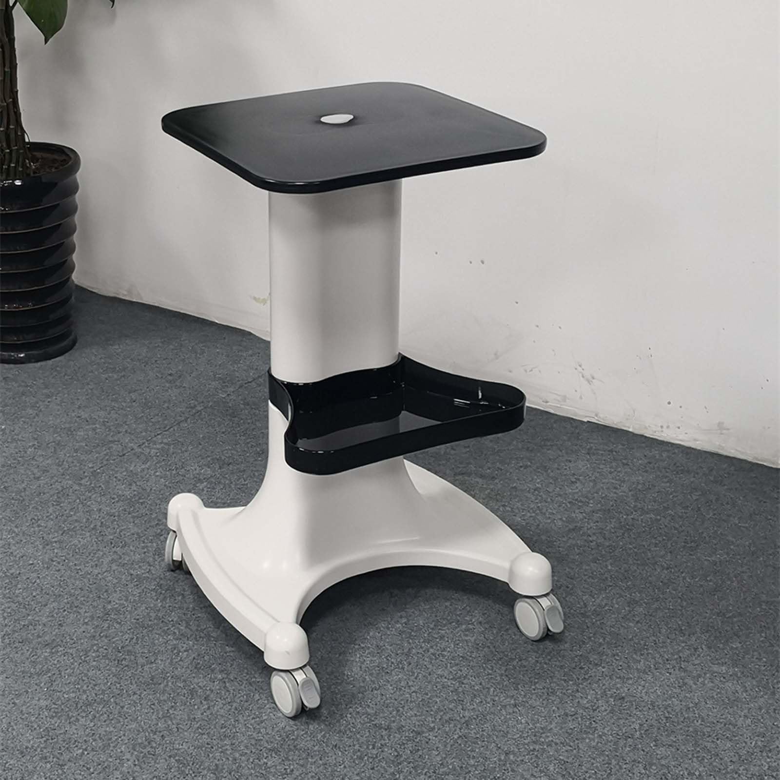 Carrello con Vassoio Carrello Rotante Superiore 42x42 Centimetre Carrello Portaoggetti Ad Altissima capacità di Carico con Rotelle 42x42x75 Centimetre