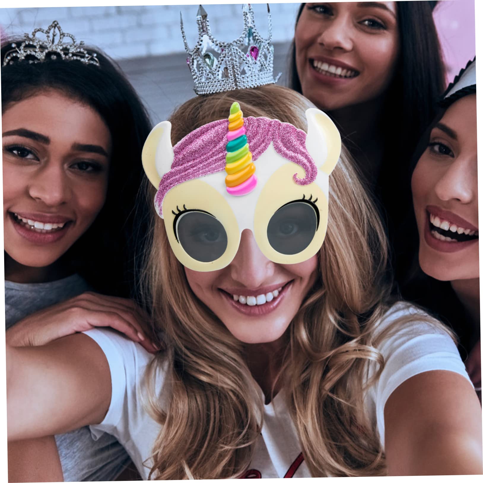 SHERCHPRY 8piezas Gafas De Fiesta De Unicornio Accesorios Divertidos Para Fiestas De Cumpleaños y Eventos Temáticos Gafas De Cartón Creativas Para Fotografía y Cosplay