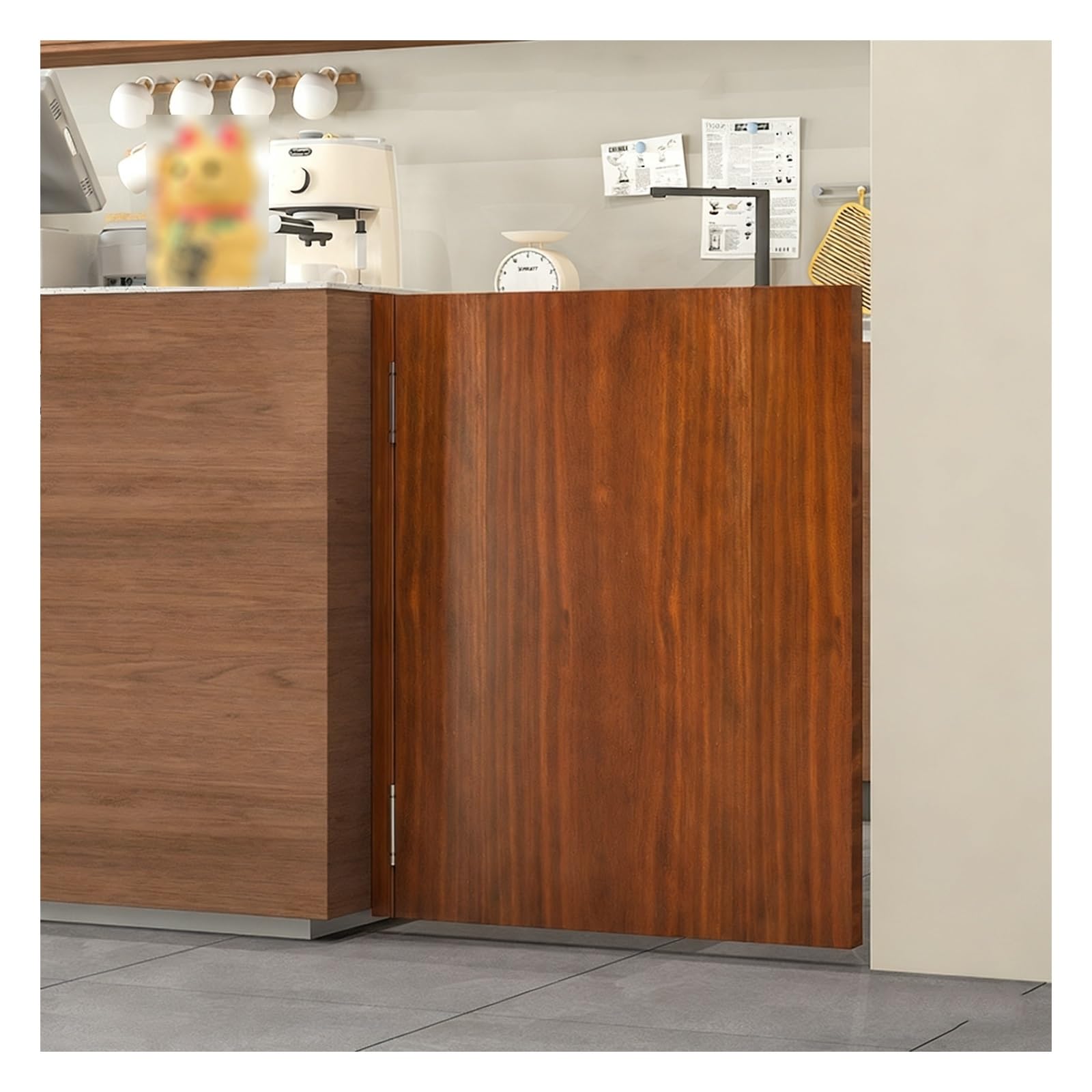 Porte Western Bois Saloon Porte Battante Rétro à Persiennes Portes De Bar En Bois Portes Saloon Large Portillon De Jardin à Fermeture Automatique for Cuisine, Salon(A,W80xH90cm(31.49x35.43in))