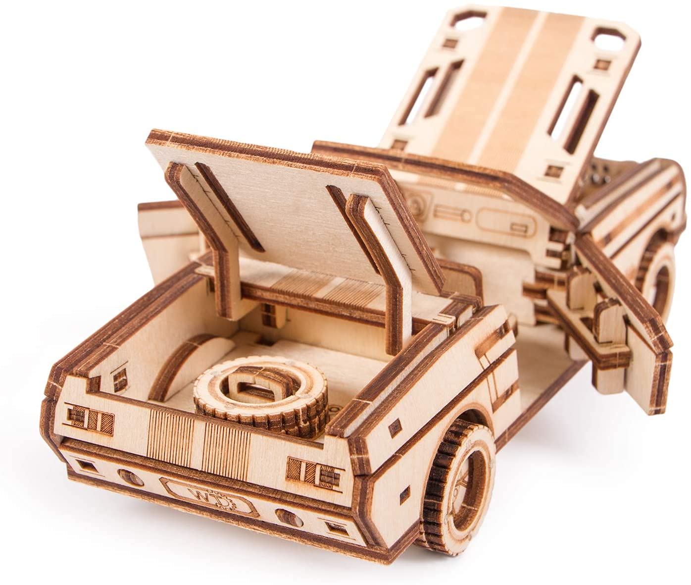 Amazon.co.jp: ウッドトリックカブリオレット車ミニ3D木製パズル 大人