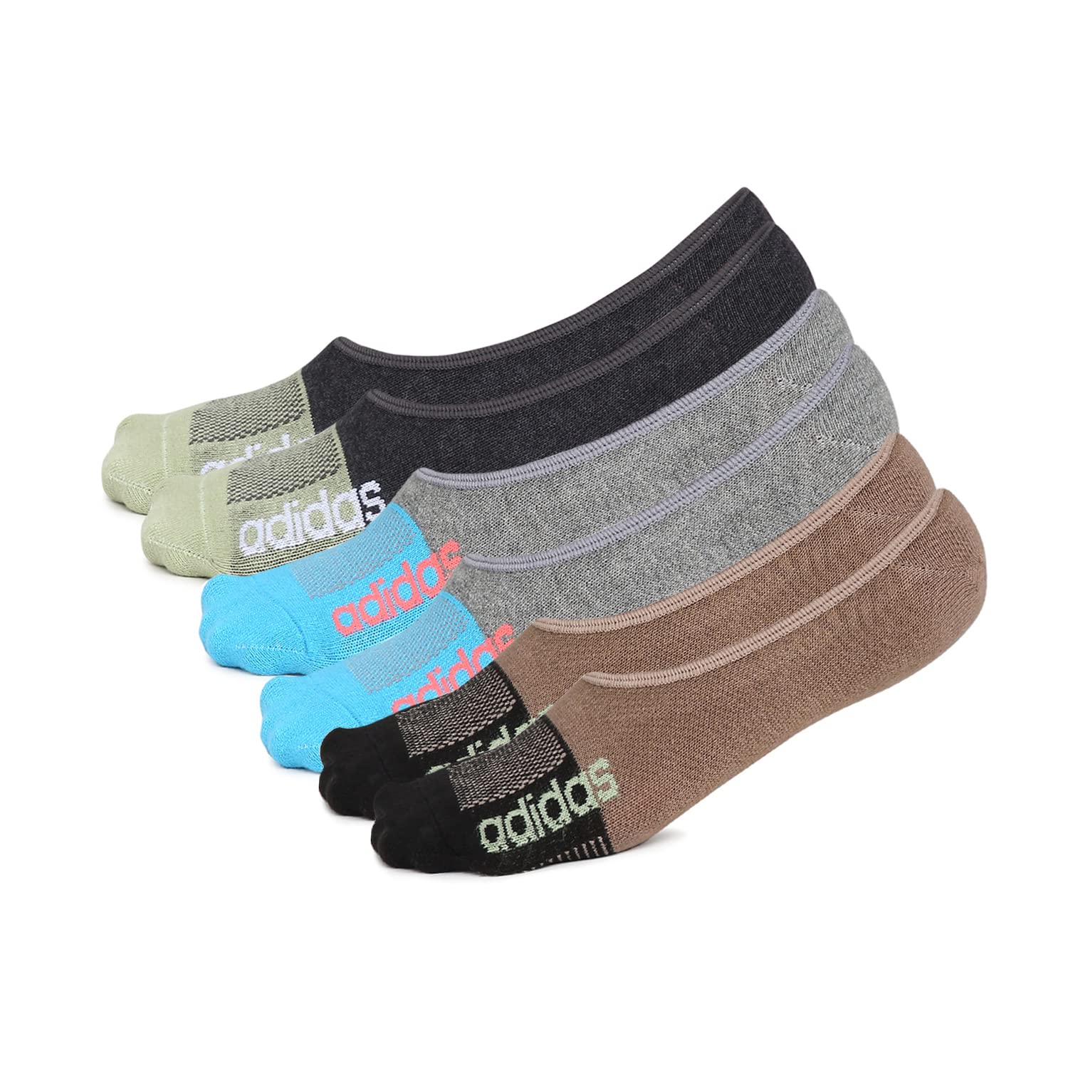 adidas Men's Original Flat Knit No Show Cotton Socks - 3 Pairs (6N) (Ad-0755) (Anthra Mel/Grey Mel/Chaly Brown)-picture-14