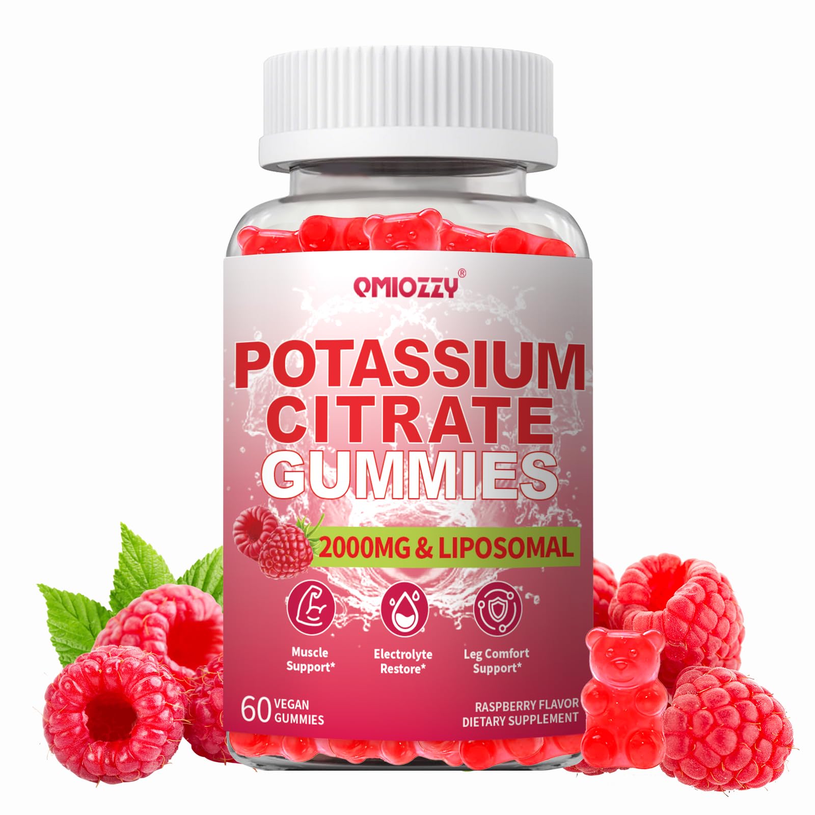 Potassium Citrate Gummies 2000mg, Liposomal High Potency Electrolyte Gummy