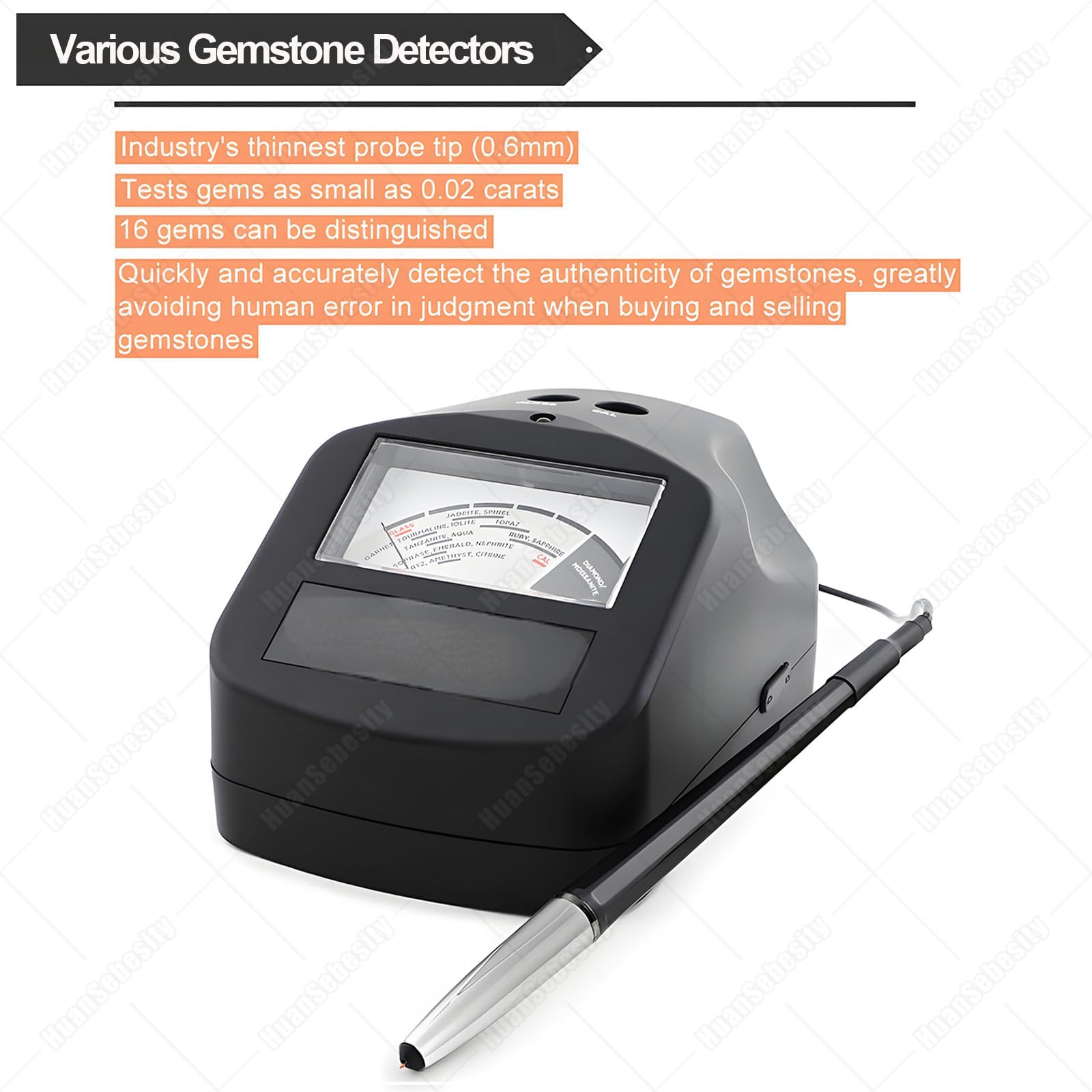 Kit Bolígrafo Probador Gemas con Conductividad Térmica Y Calibración Asistida,Probador Diamantes Y Piedras Preciosas,Verificador Metales Preciosos con Medidor Conductividad Térmica