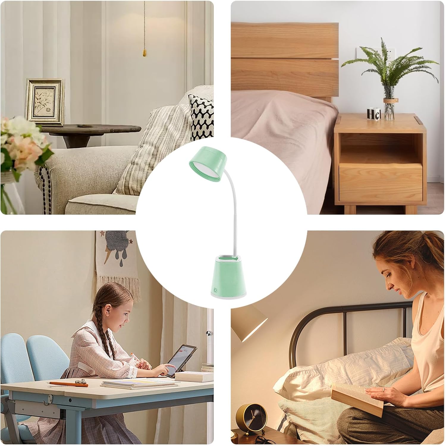 Adjustable Table Light - Led Desk Lamp, Bendable Arm for Bedroom, Office, and Dorm, Ideal Illumination for, Sewing, Puzzles, Crafts, Studying, Drawing, Gaming, and Creative Activities