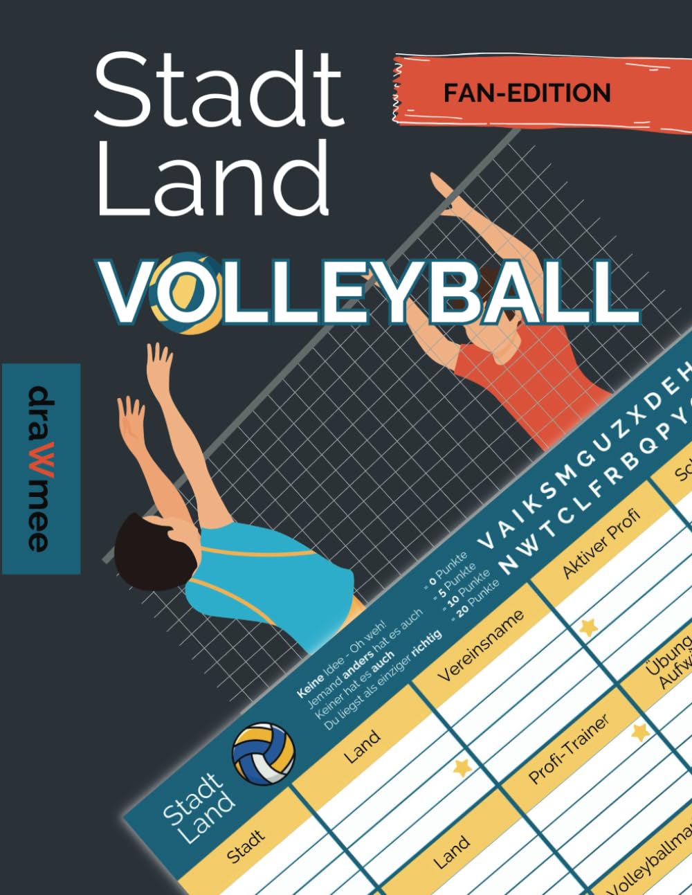 AFIE Volleyball-Grußkarte Mit Umschlag | 12x17,5 Cm, In Frankreich Hergestellt | Für Fans & Spieler