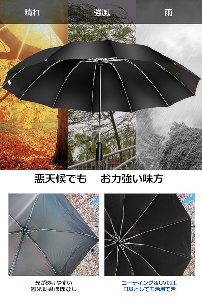 折りたたみ式傘 自動開閉式 折りたたみ傘（2002059719） | TAKEO