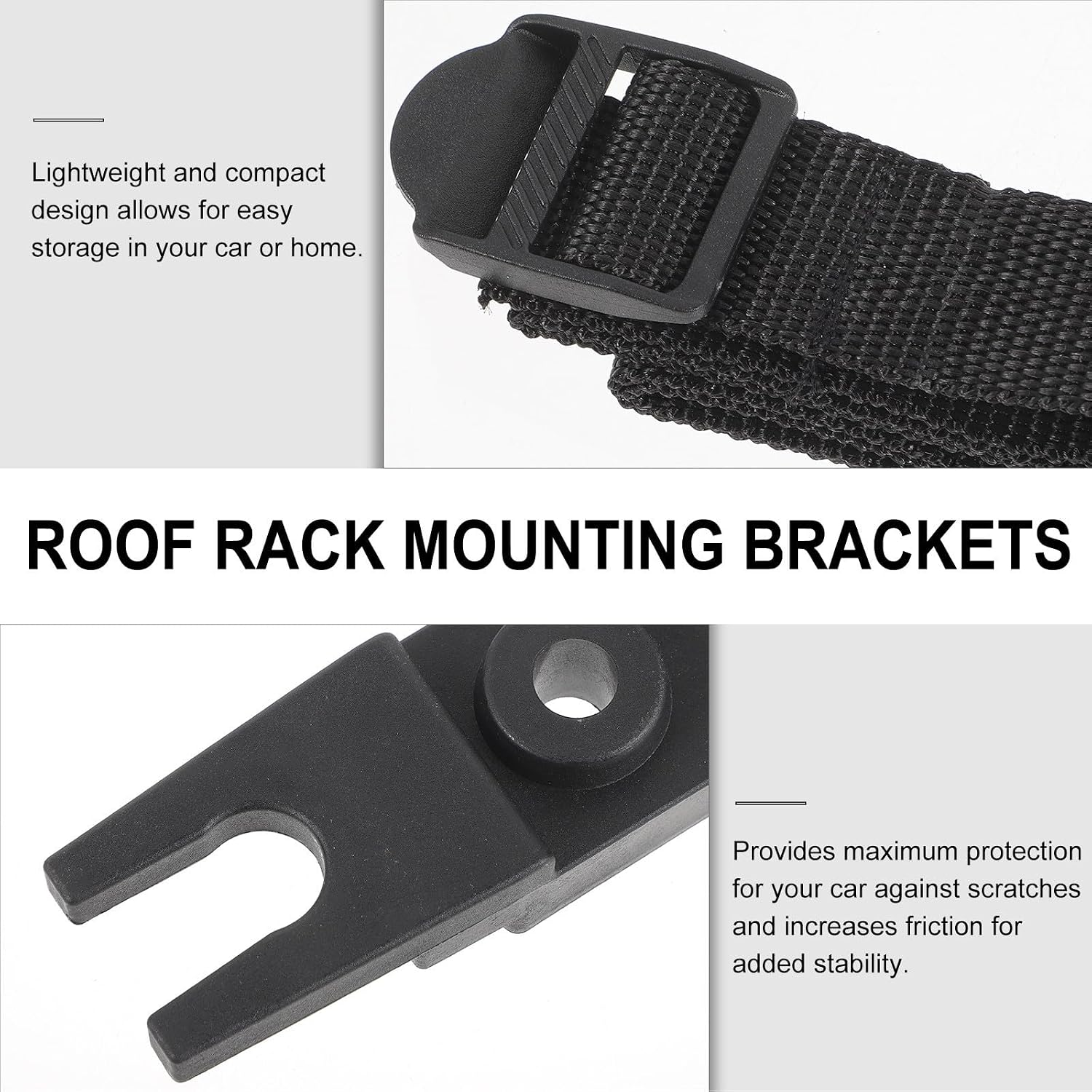 Roof Rack Mounting Bracket U Bolt Cargo Carrier Accessory for Car with Added Stability and Compact Design Suitable for Car Storage