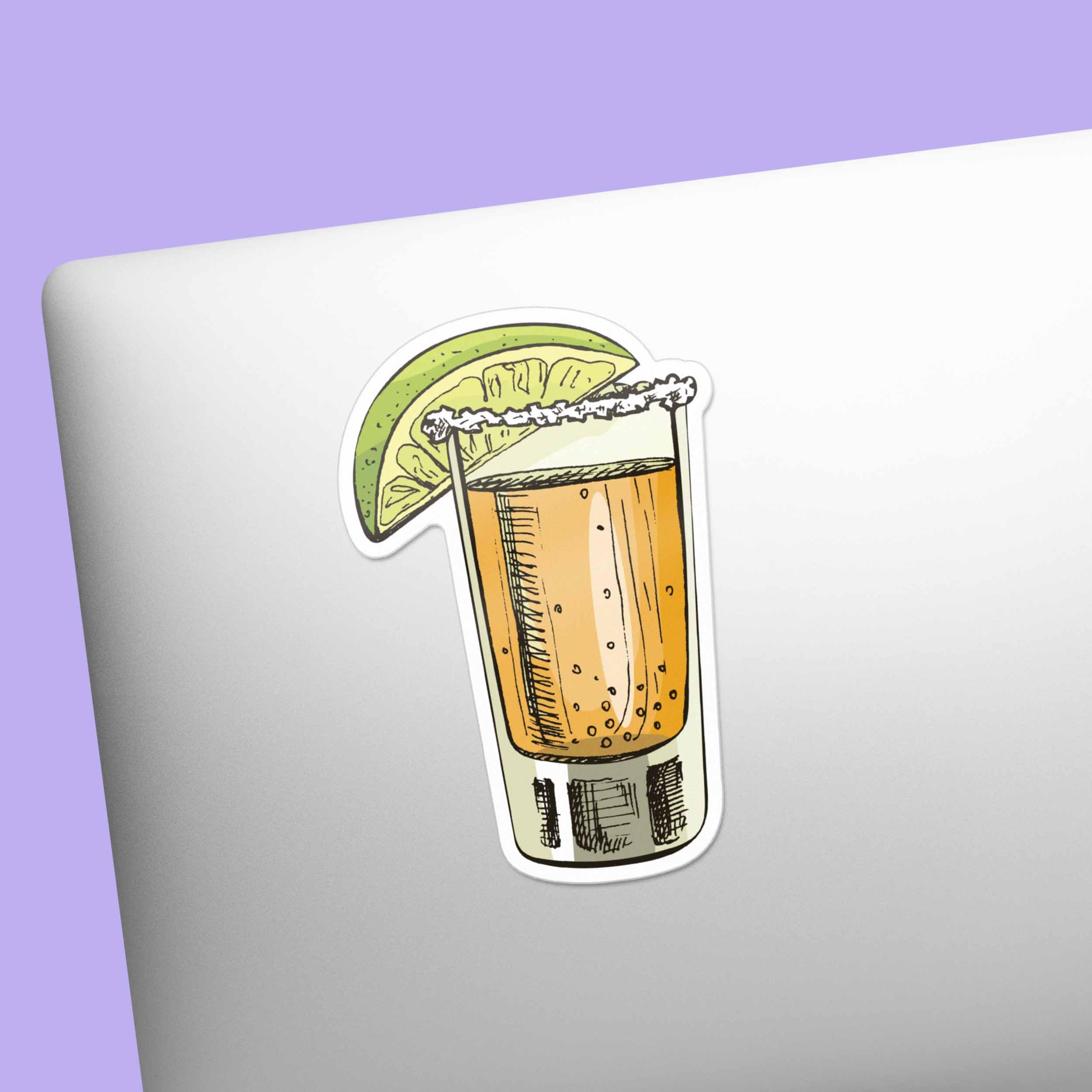 Amazon.com: Lime & Tequila Sticker - Tequila Shot Glass Drinking Sticker,  Happy Hour Alcohol Decal for Flask, Cute Salt Rim Sticker Gift for Drinkers  : Arts, Crafts & Sewing