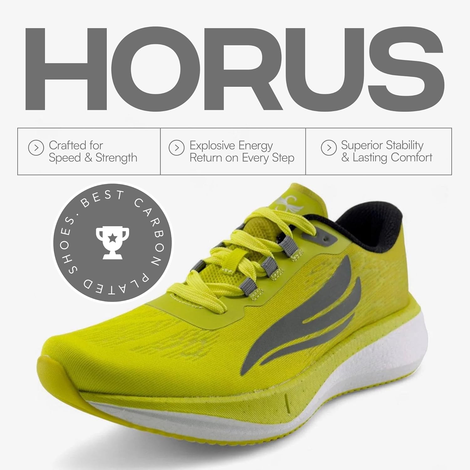 Swift Running Horus Women’s Carbon Plate Running Shoes – Lightweight Blue Performance Trainers for Marathon, Tempo & Daily Running
