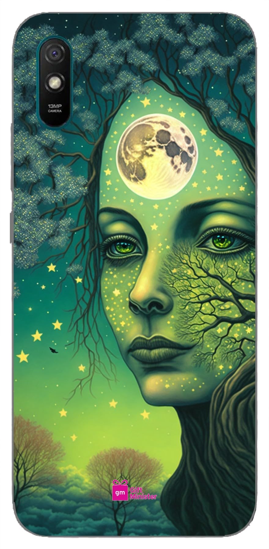 Gift Minister Soft Designer Mobile Case for Xiaomi Redmi 9A Back Cover Slate Gray - Magical Mystical Scenic Superb Surreal Summer Stars Stunningly Digital EADS Audrey Bike Studio Ghibli 1Pcs 1701C