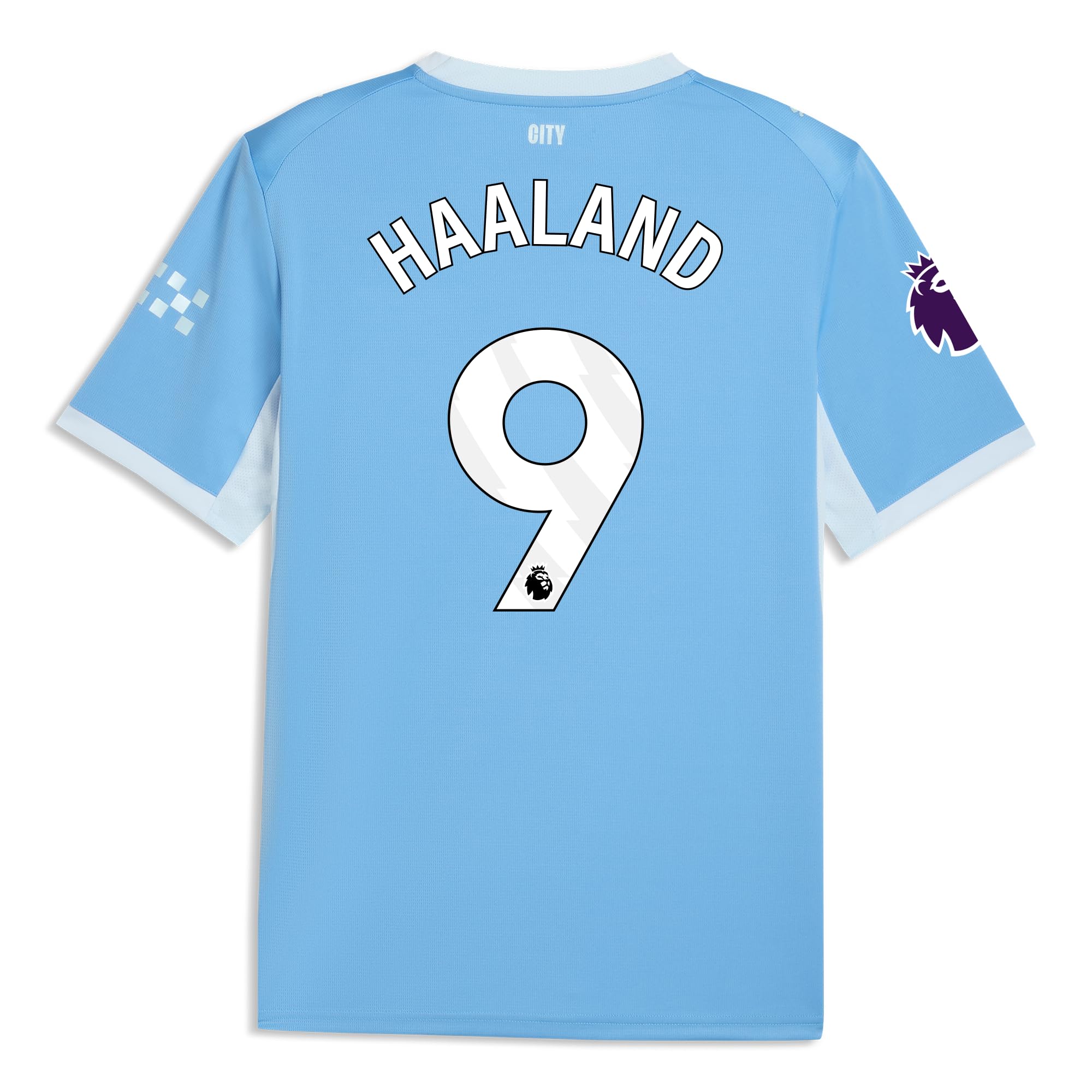 PUMA Maglia Home Manchester City HAALAND #9 Uomo 2026/27 - Blu | Replica ufficiale; maglia da calcio; maniche corte; vestibilità regolare; dryCELL allontana l'umidità; tessuto traspirante